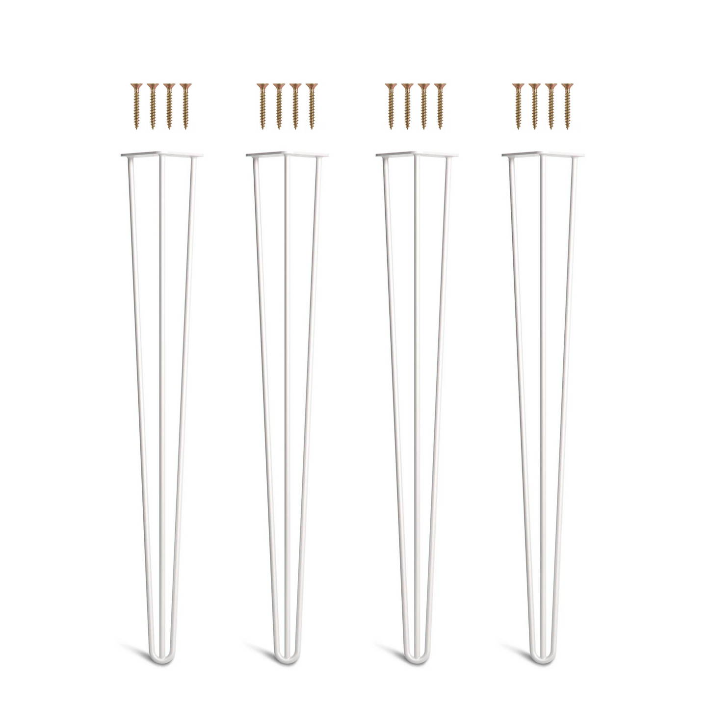 Set 4 picioare metalice masă Hairpin înălțime 85 cm