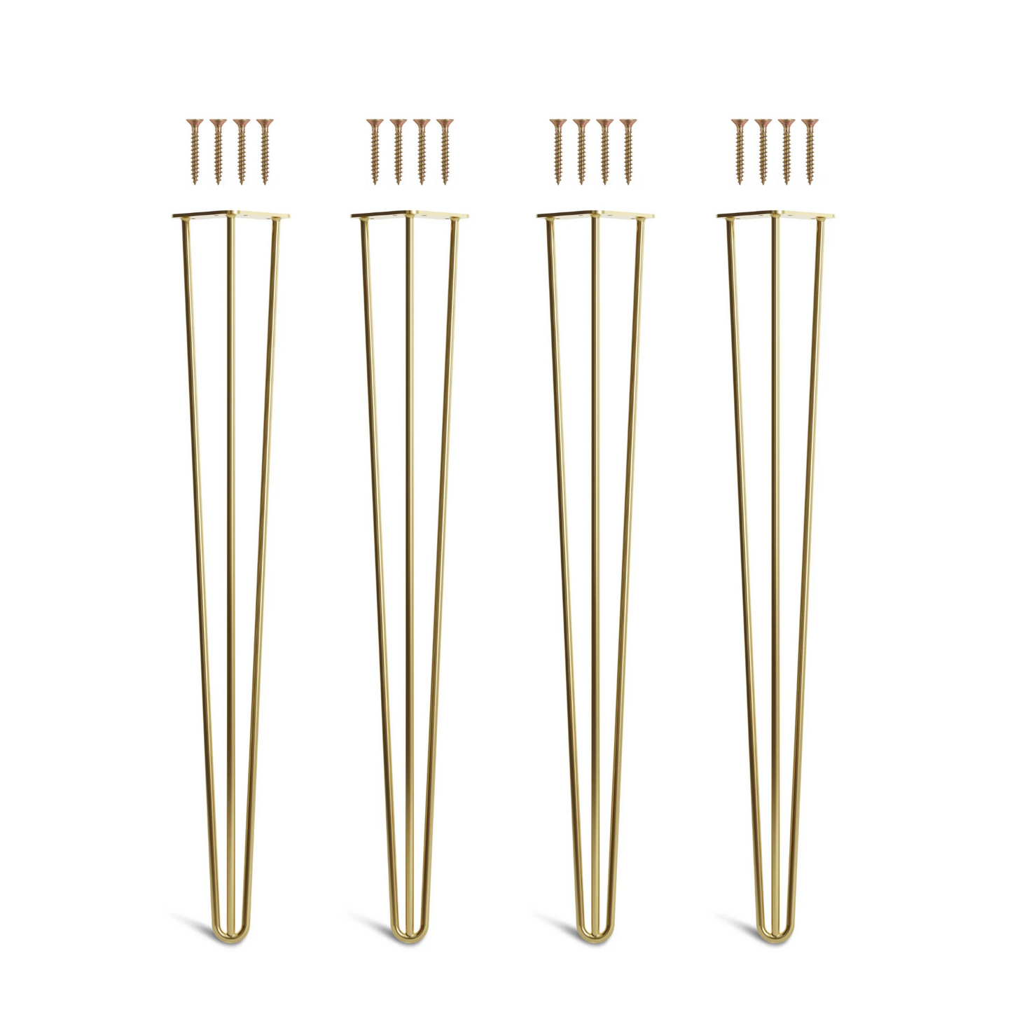 Set 4 picioare metalice masă Hairpin înălțime 85 cm