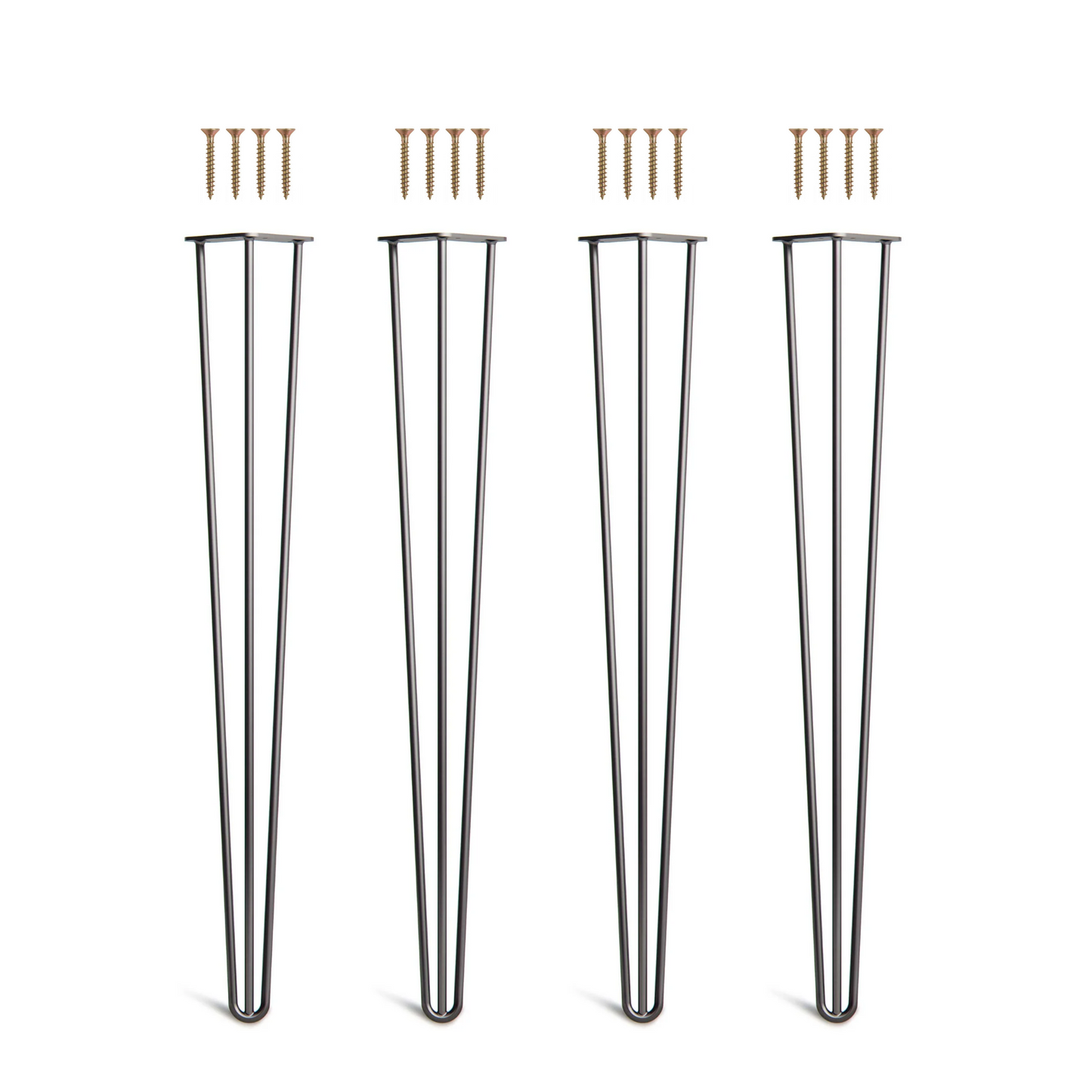 Set 4 picioare metalice masă Hairpin înălțime 85 cm