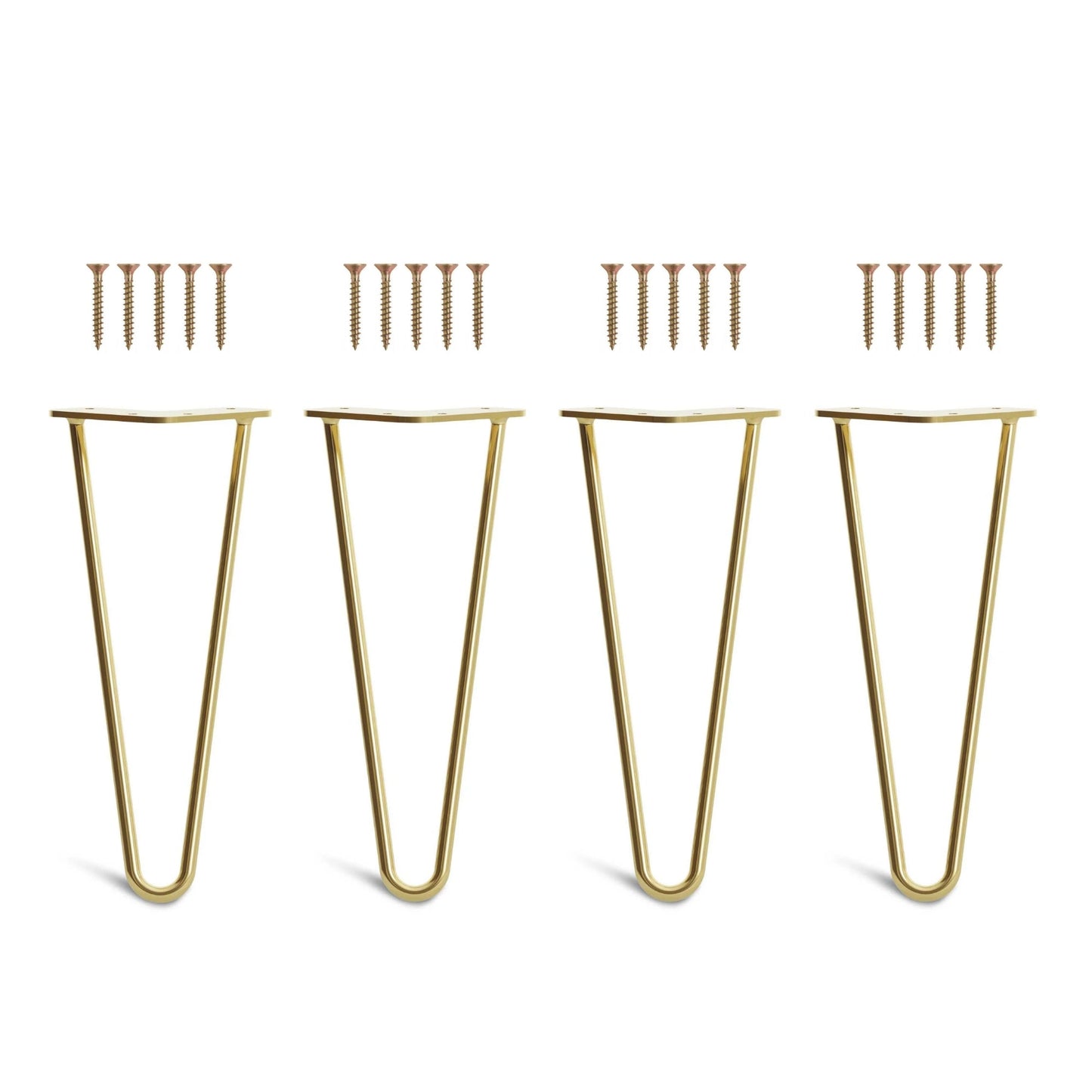 Set 4 picioare metalice masă Hairpin înălțime 30 cm