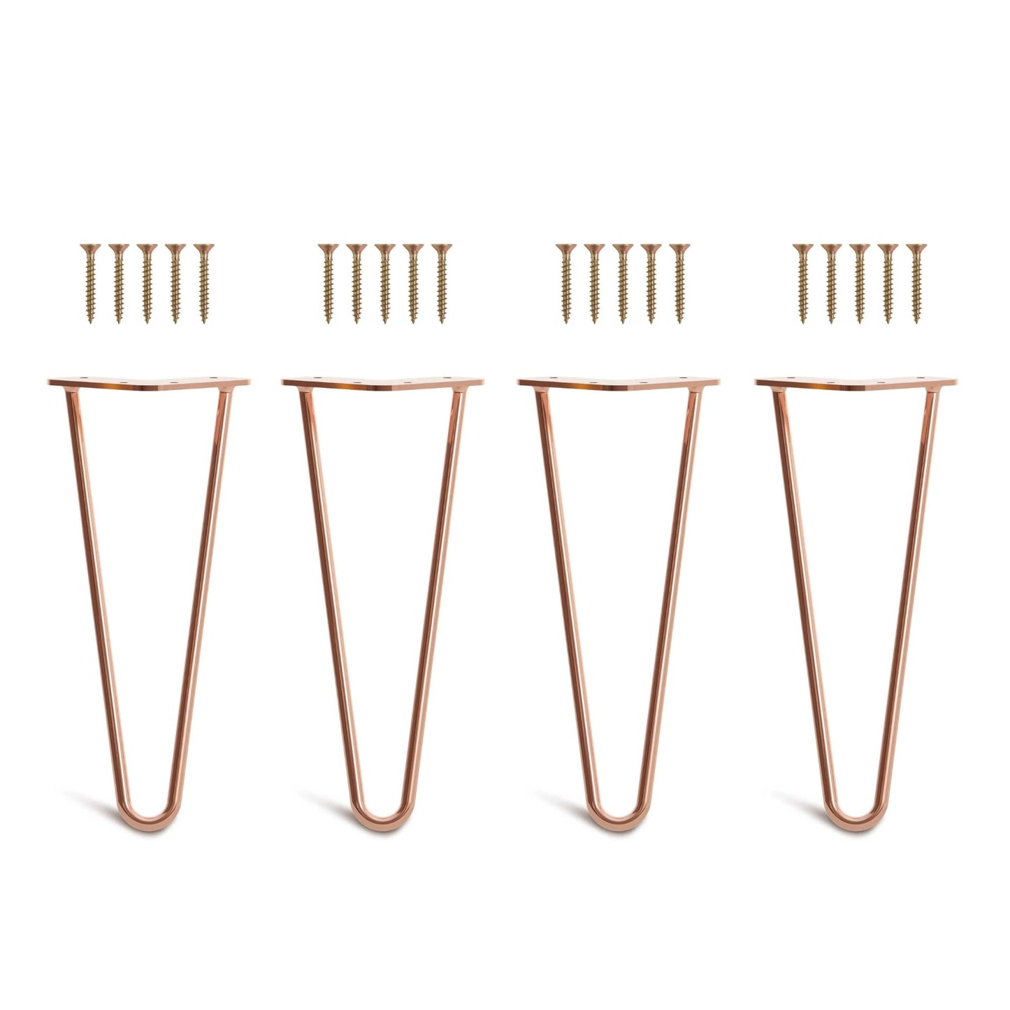 Set 4 picioare metalice masă Hairpin înălțime 35 cm