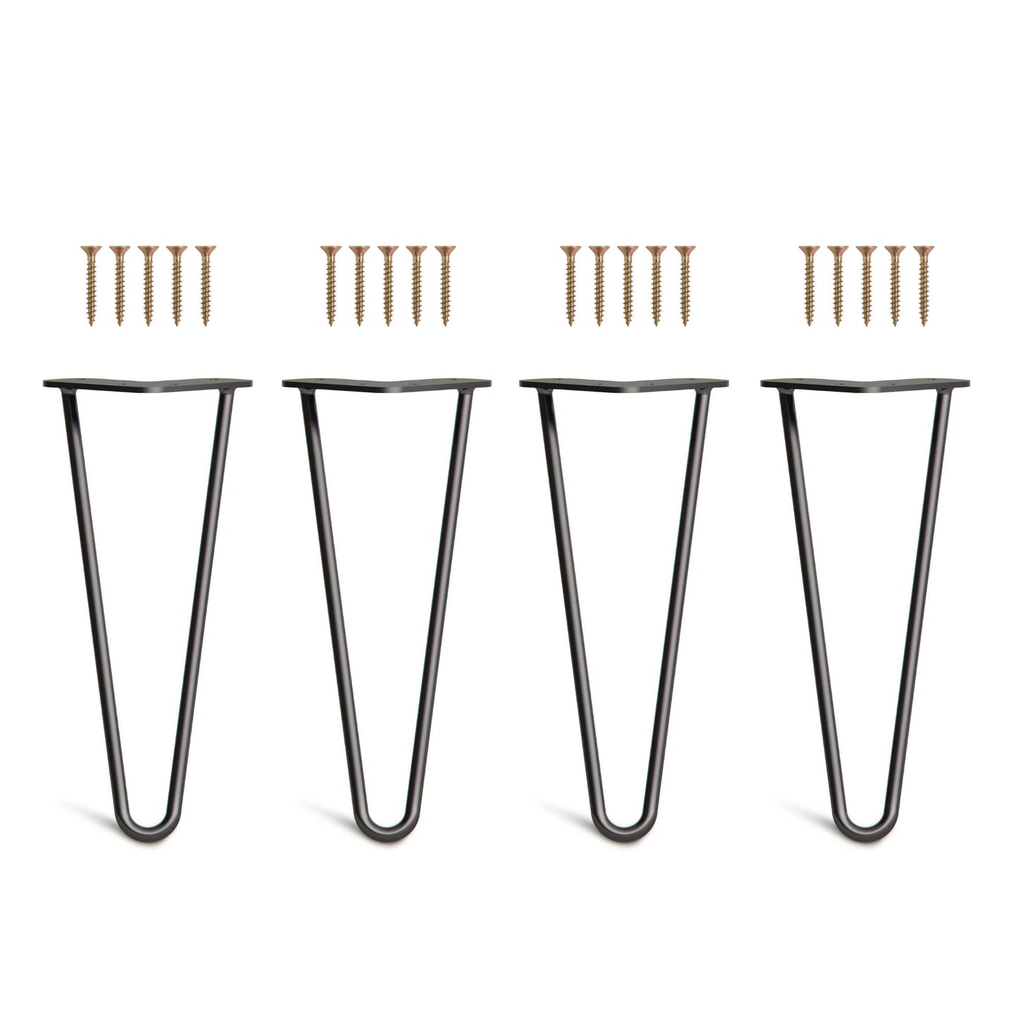 Set 4 picioare metalice masă Hairpin înălțime 30 cm