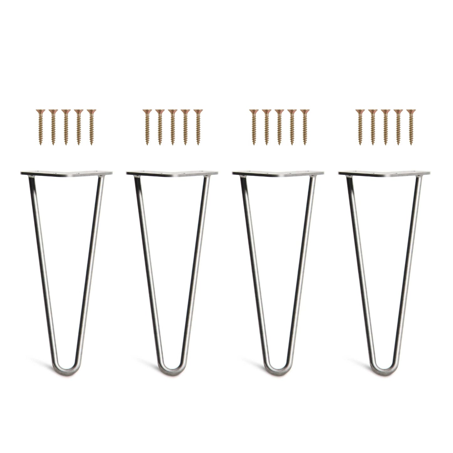 Set 4 picioare metalice masă Hairpin înălțime 35 cm