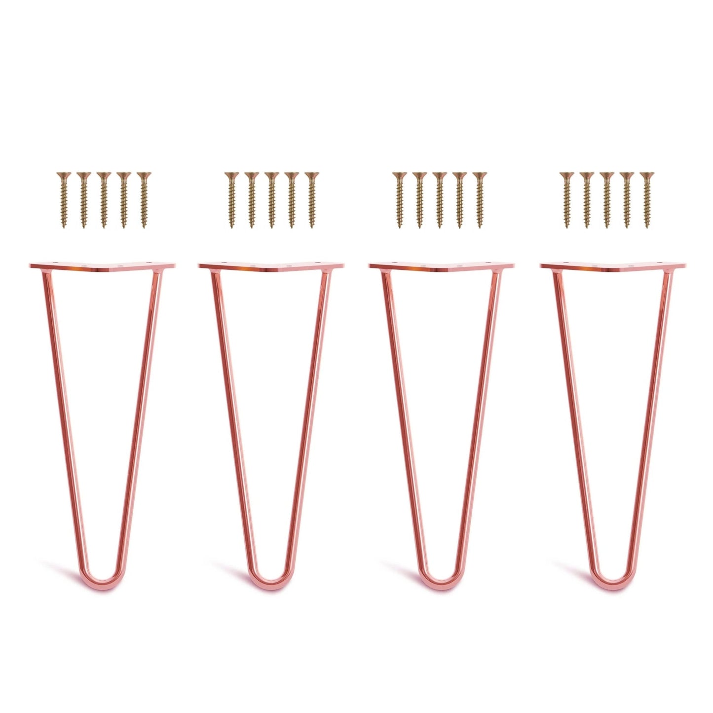 Set 4 picioare metalice masă Hairpin înălțime 30 cm