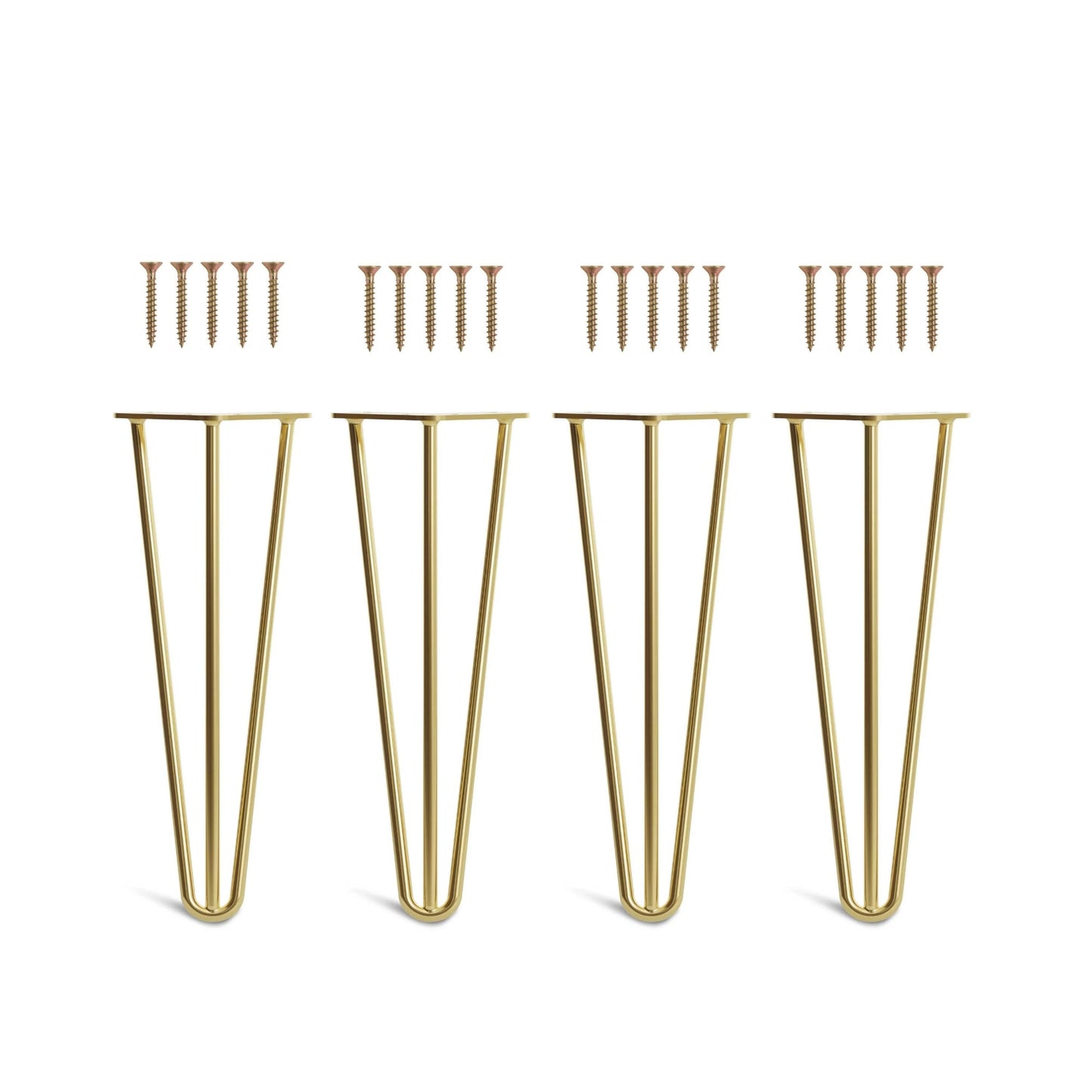 Set 4 picioare metalice masă Hairpin înălțime 30 cm