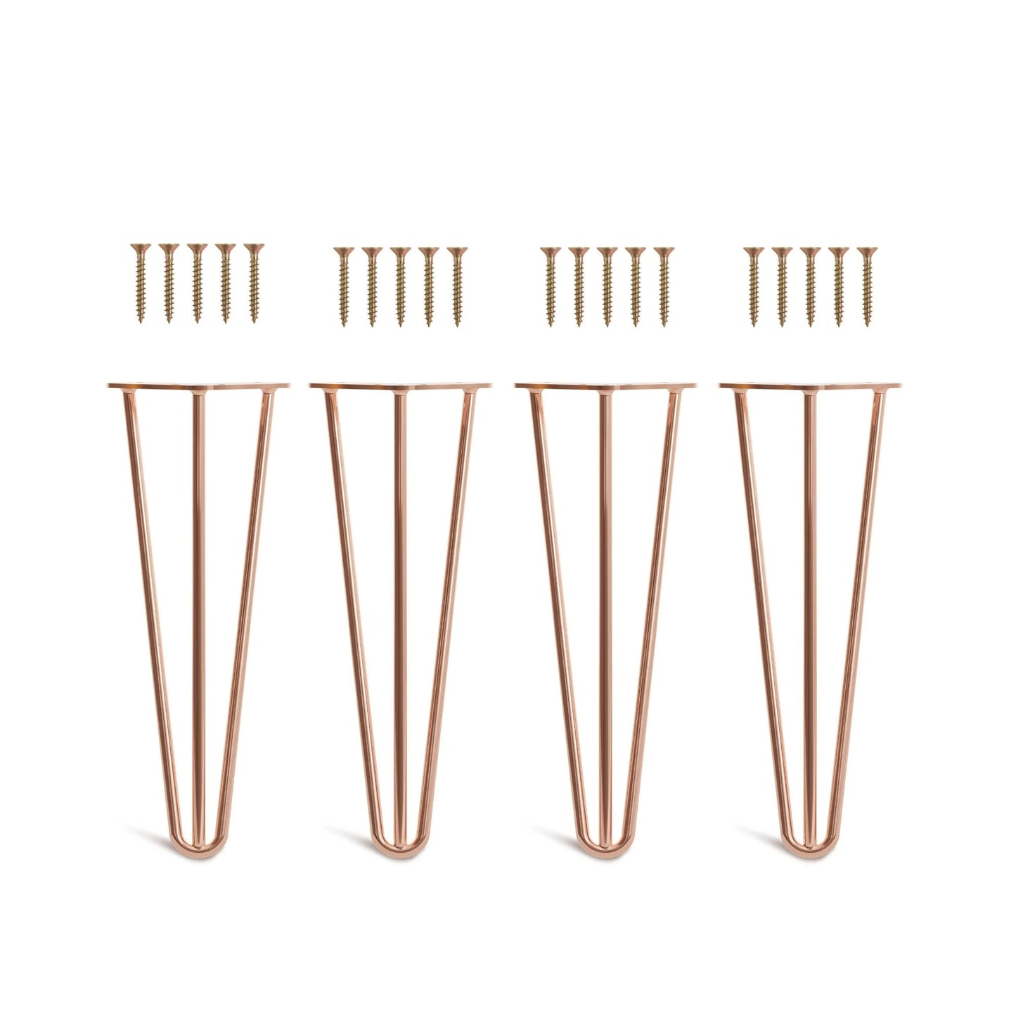 Set 4 picioare metalice masă Hairpin înălțime 30 cm