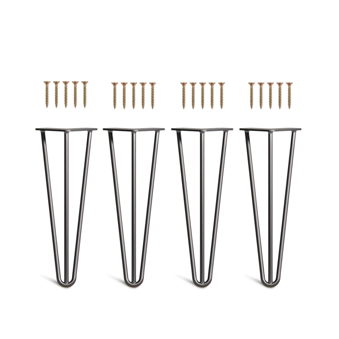 Set 4 picioare metalice masă Hairpin înălțime 30 cm