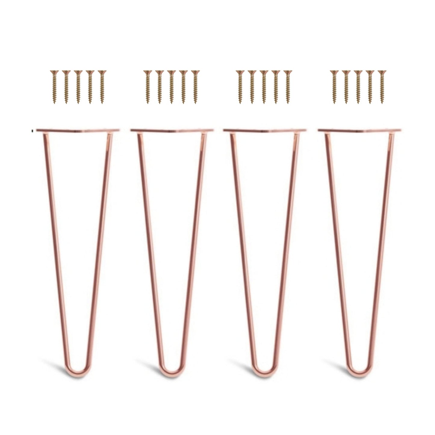 Set 4 picioare metalice masă Hairpin înălțime 40 cm
