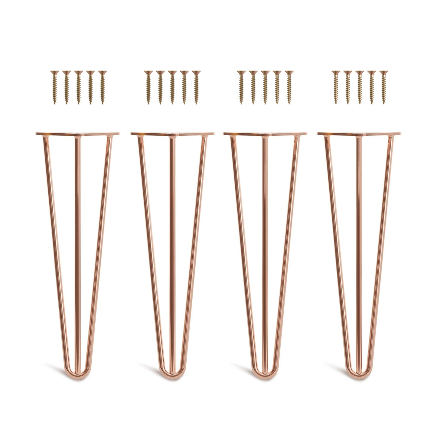 Set 4 picioare metalice masă Hairpin înălțime 40 cm
