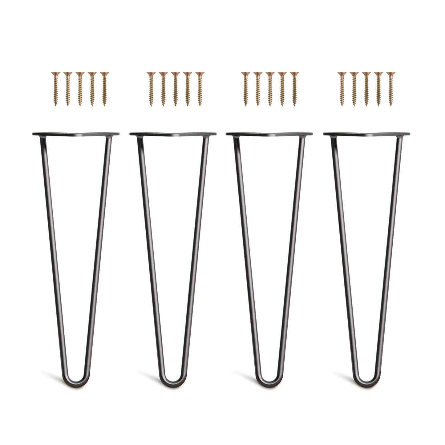 Set 4 picioare metalice masă Hairpin înălțime 40 cm