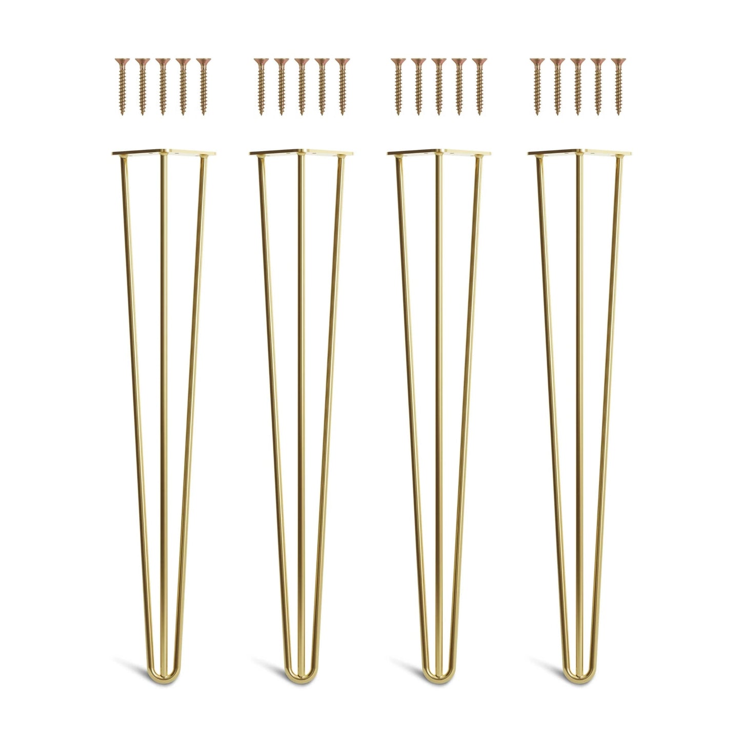 Set 4 picioare metalice masă Hairpin înălțime 71 cm