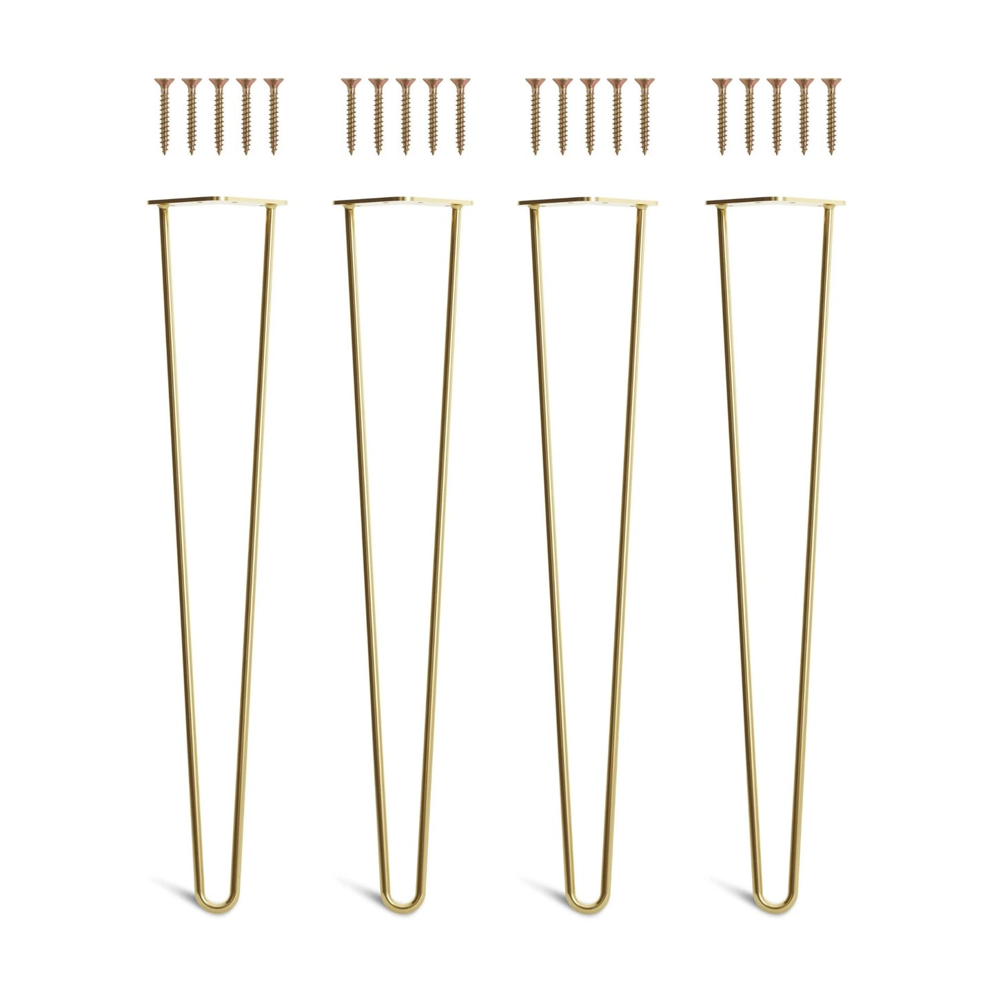 Set 4 picioare metalice masă Hairpin înălțime 71 cm