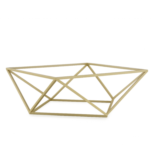 Picior metalic pentru masă Tago - structură geometrică aurie