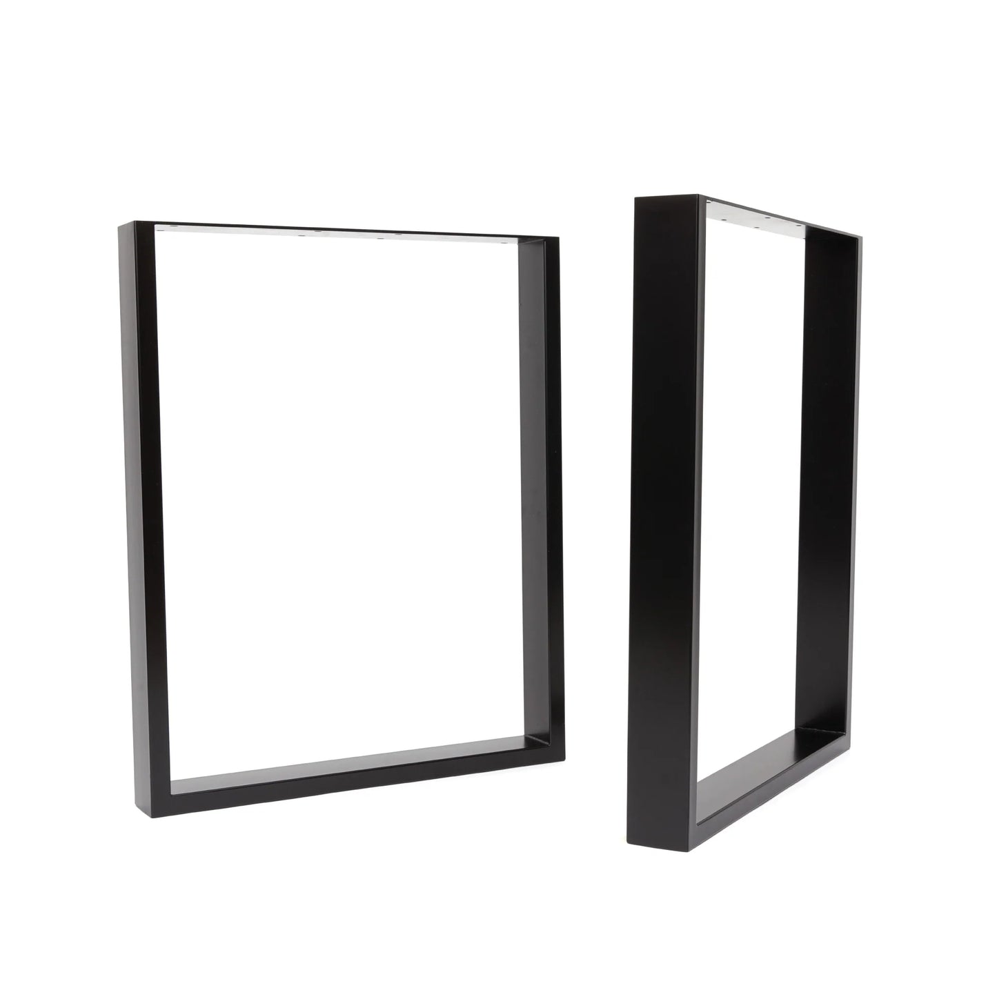 Set 2 picioare metalice Tubb, 72 x 50 cm, profil 8 x 4 cm, negru mat