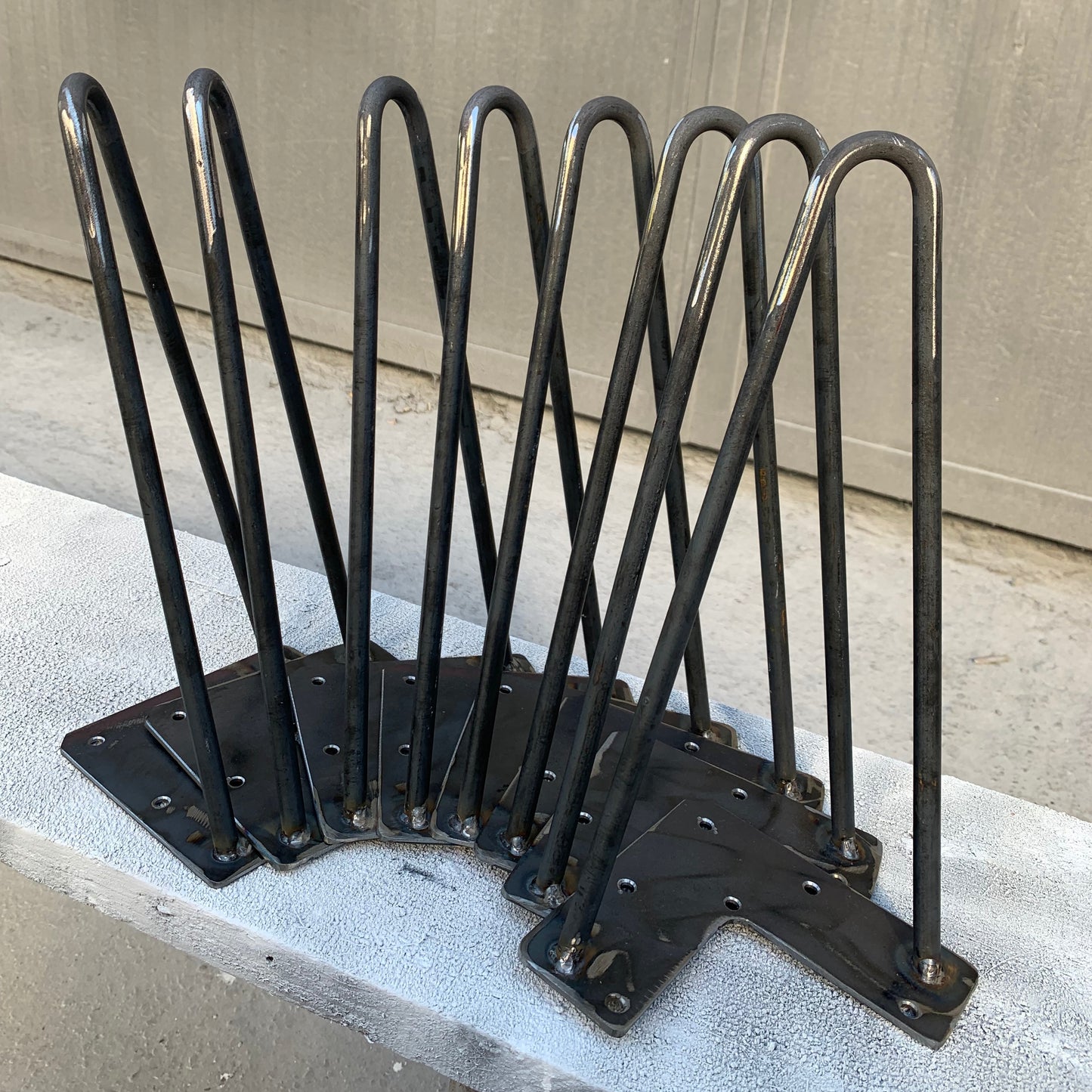 Set 4 picioare metalice masă Hairpin înălțime 30 cm