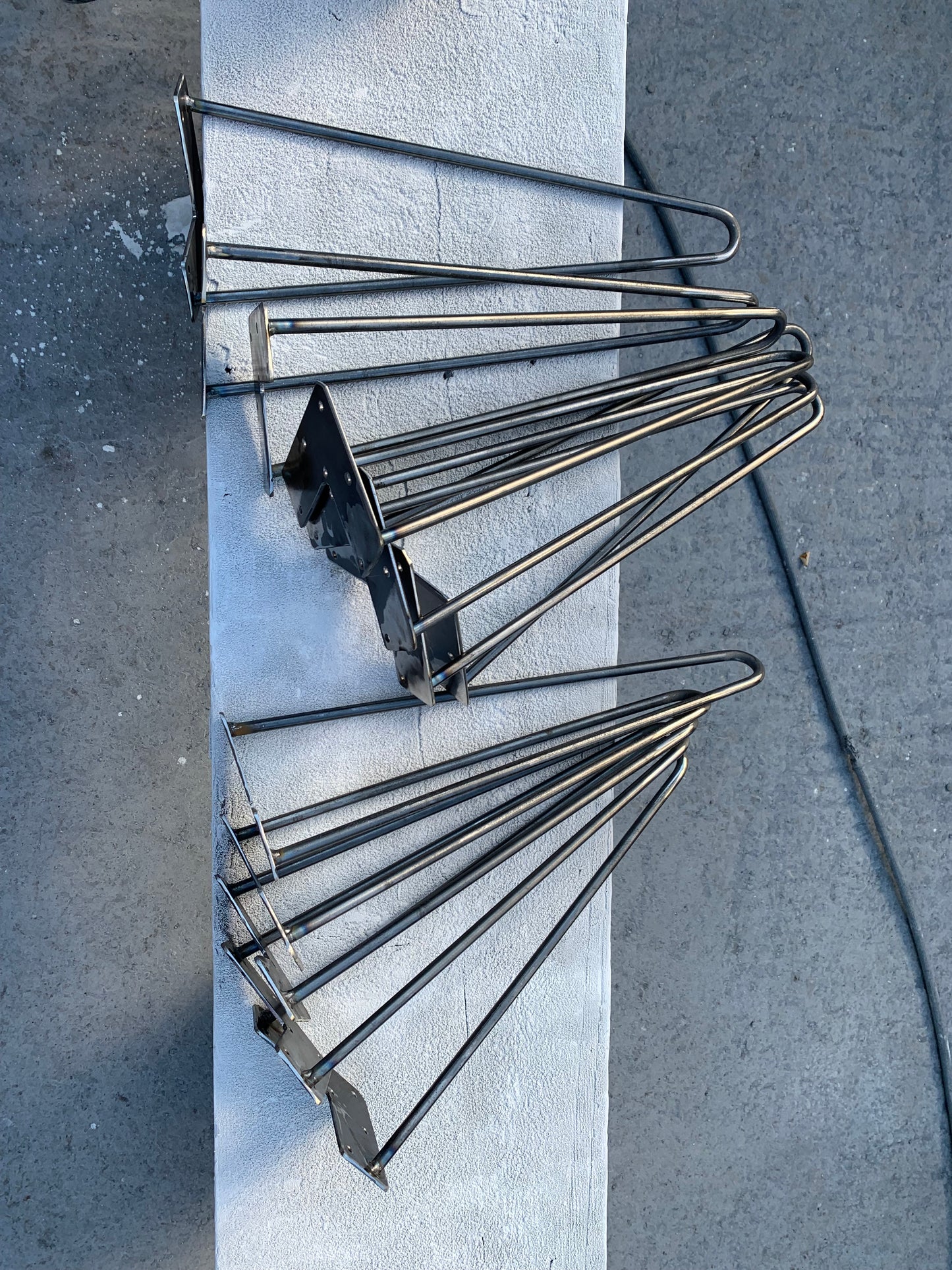 Set 4 picioare metalice masă Hairpin înălțime 30 cm