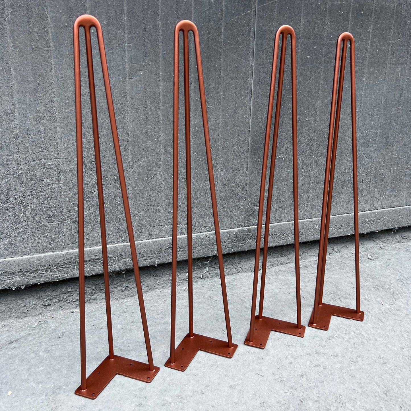 Set 4 picioare metalice masă Hairpin înălțime 72 cm