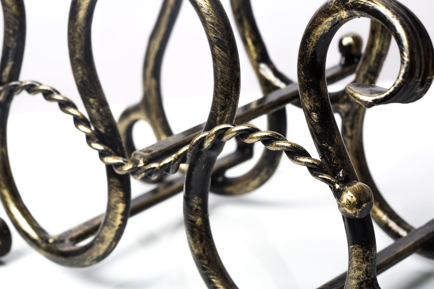 Suport pentru sticle vin Charlton Crăciun negru auriu