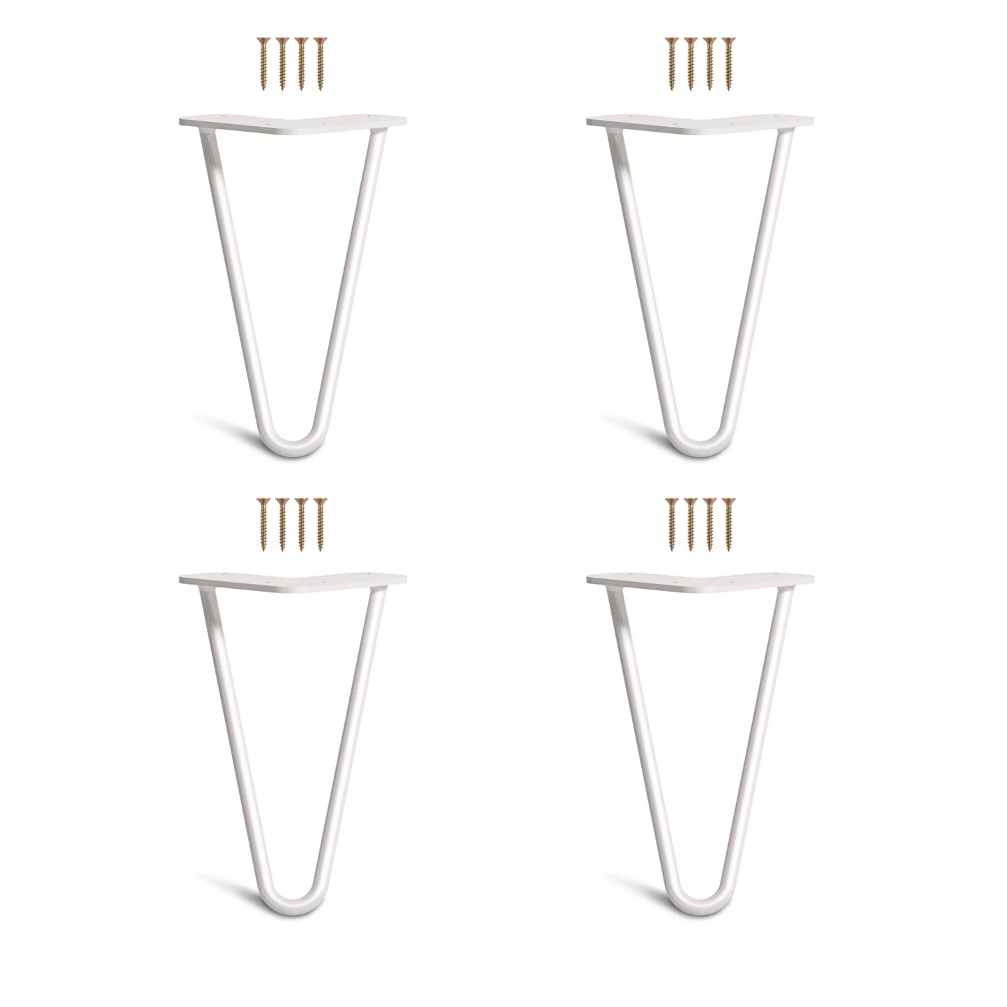 Set 4 picioare metalice masă Hairpin înălțime 20 cm