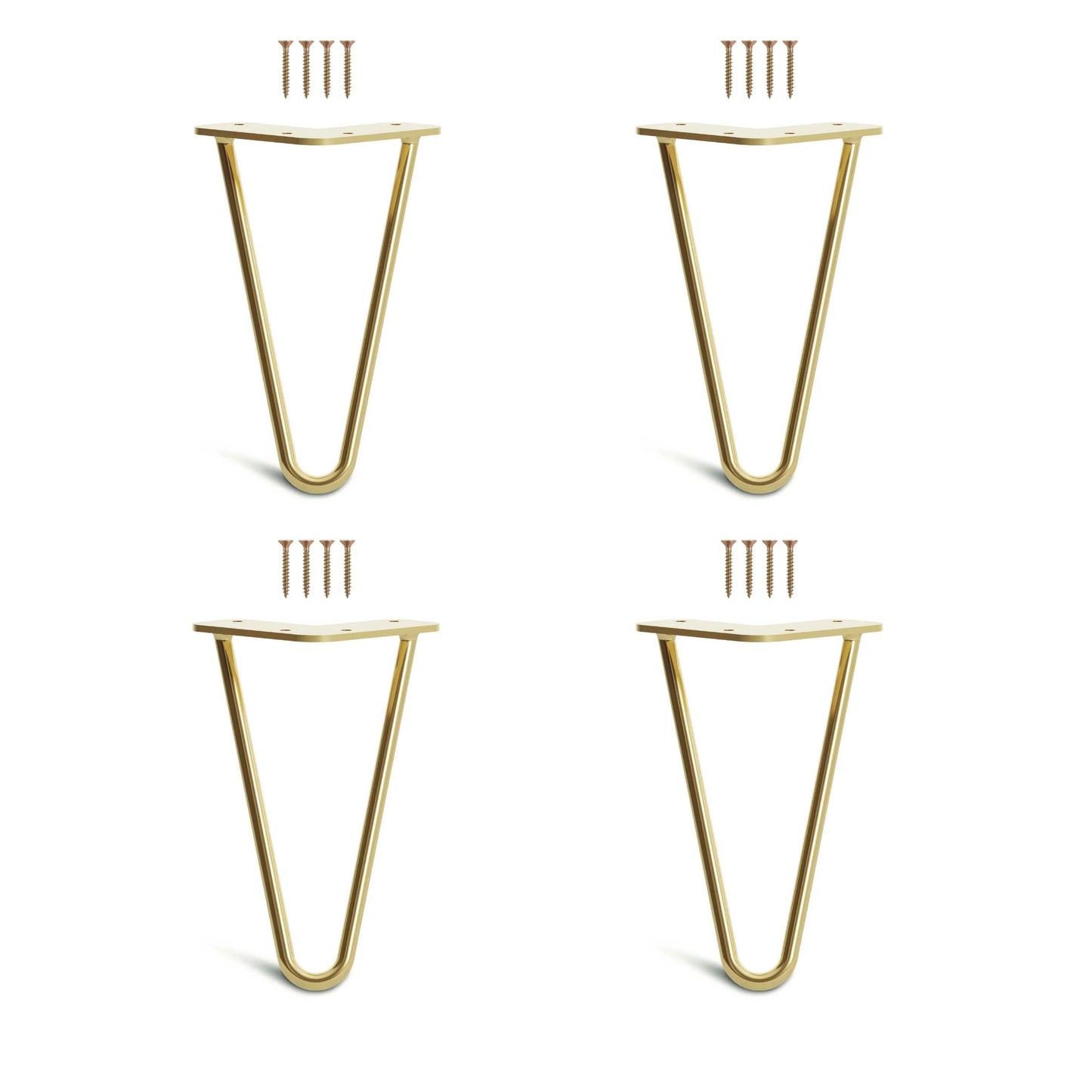 Set 4 picioare metalice masă Hairpin înălțime 25 cm