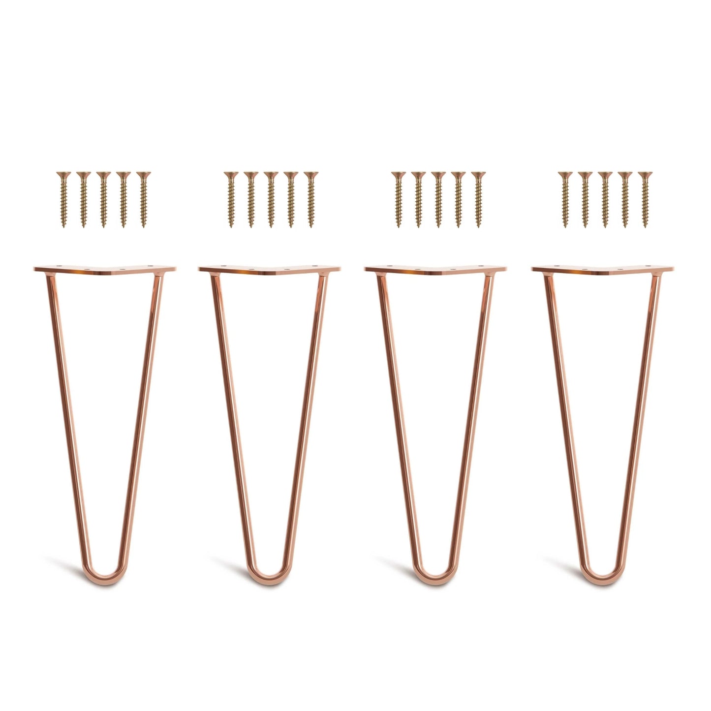 Set 4 picioare metalice masă Hairpin înălțime 30 cm