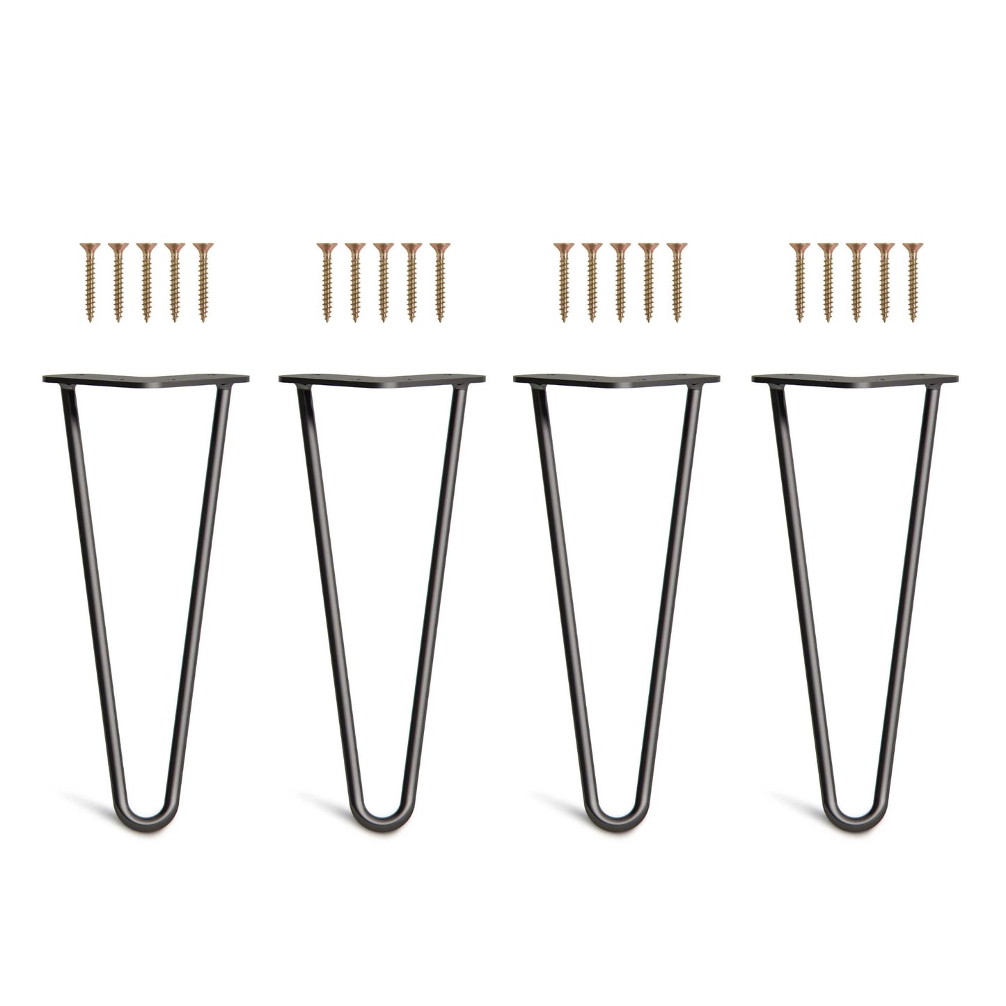 Set 4 picioare metalice masă Hairpin înălțime 30 cm