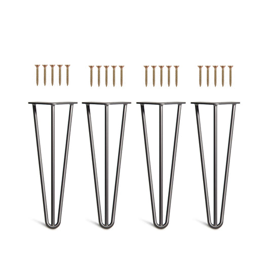 Set 4 picioare metalice masă Hairpin înălțime 30 cm