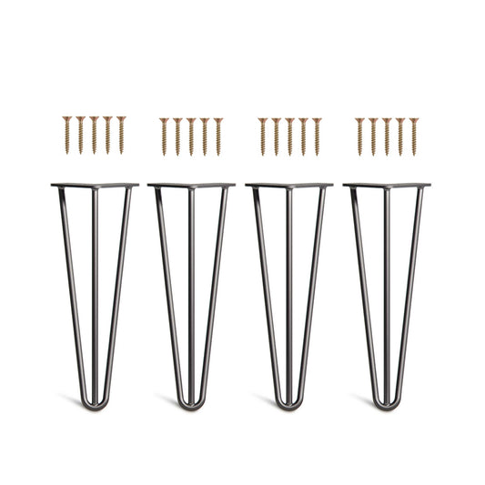 Set 4 picioare metalice masă Hairpin înălțime 35 cm