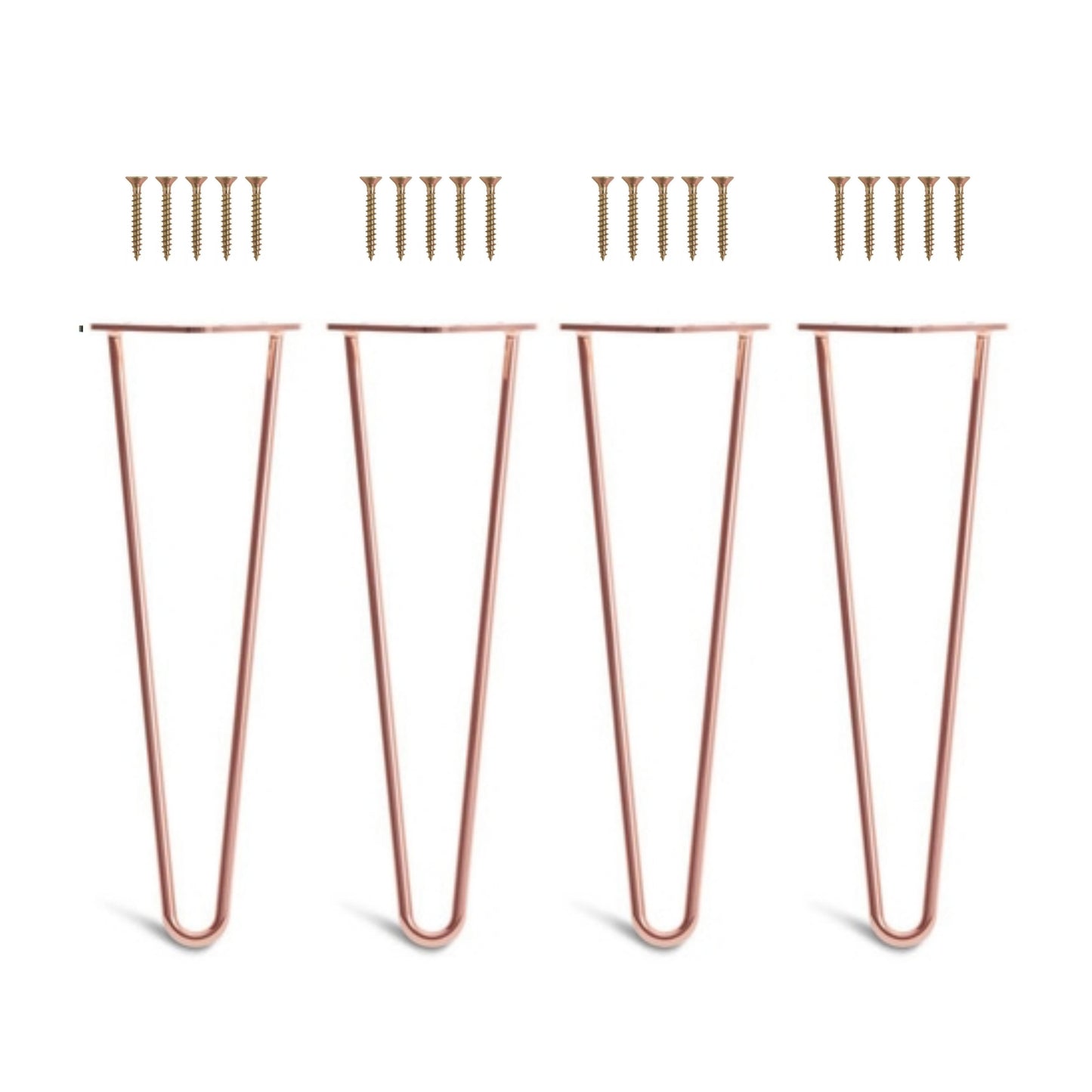 Set 4 picioare metalice masă Hairpin înălțime 45 cm