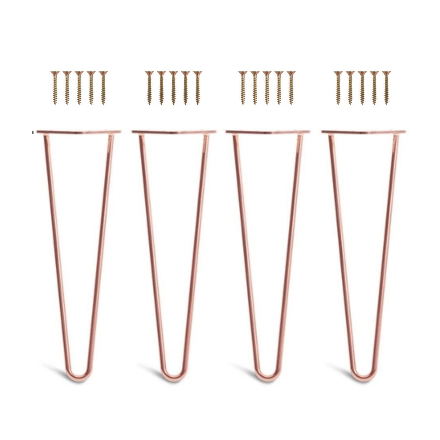 Set 4 picioare metalice masă Hairpin înălțime 45 cm