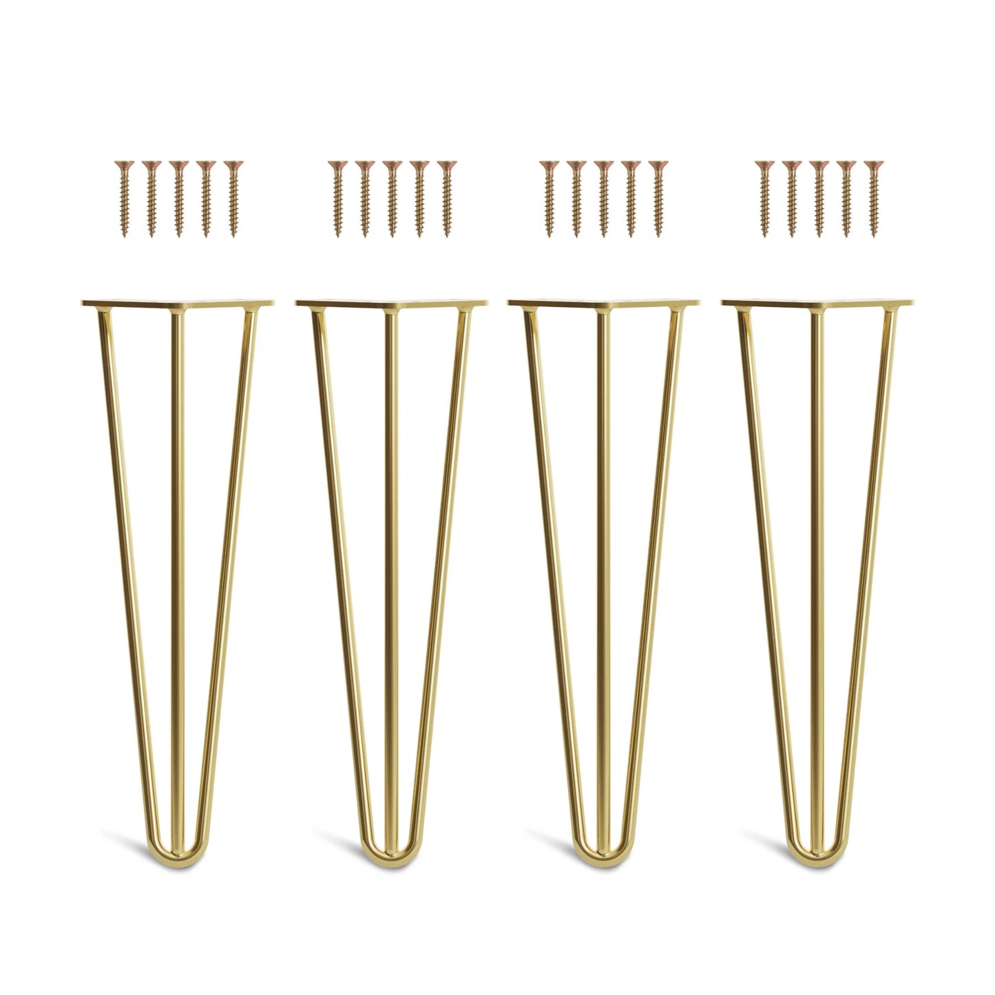 Set 4 picioare metalice masă Hairpin înălțime 45 cm