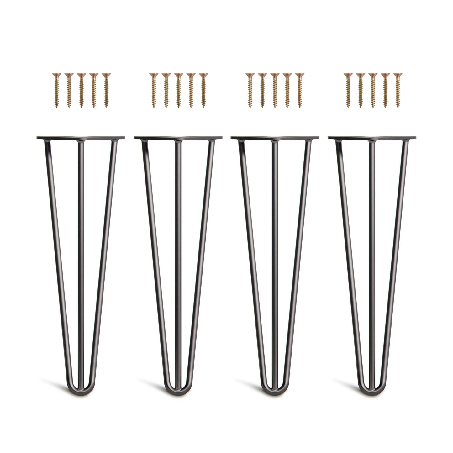 Set 4 picioare metalice masă Hairpin înălțime 45 cm