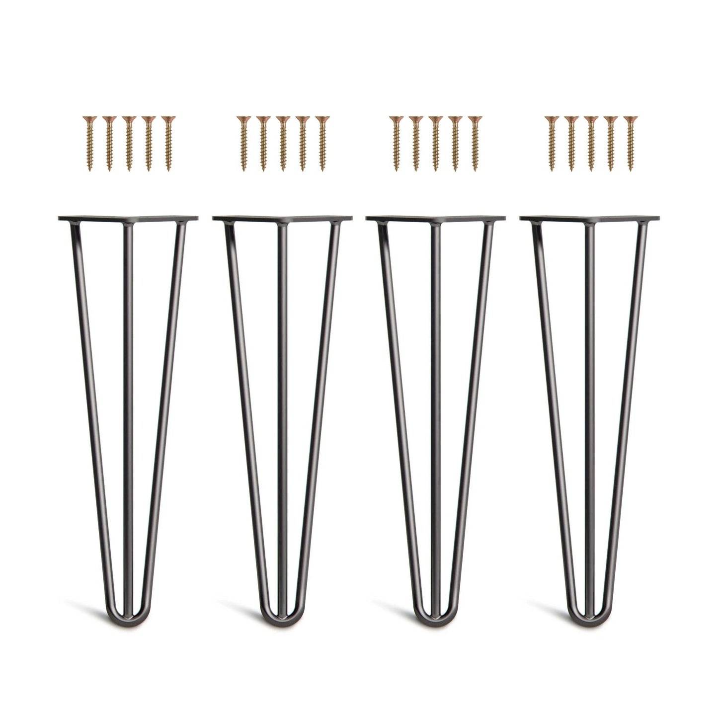 Set 4 picioare metalice masă Hairpin înălțime 40 cm