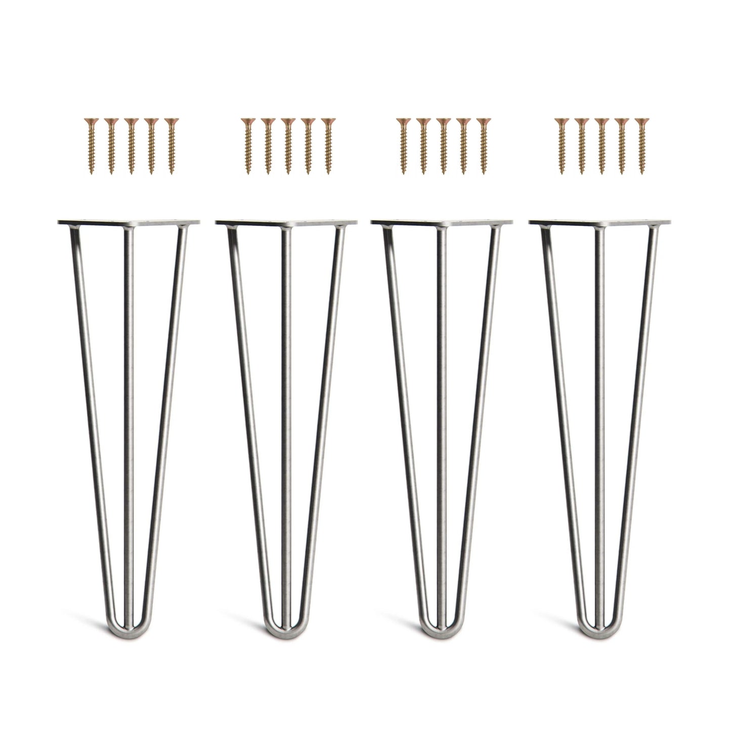 Set 4 picioare metalice masă Hairpin înălțime 45 cm