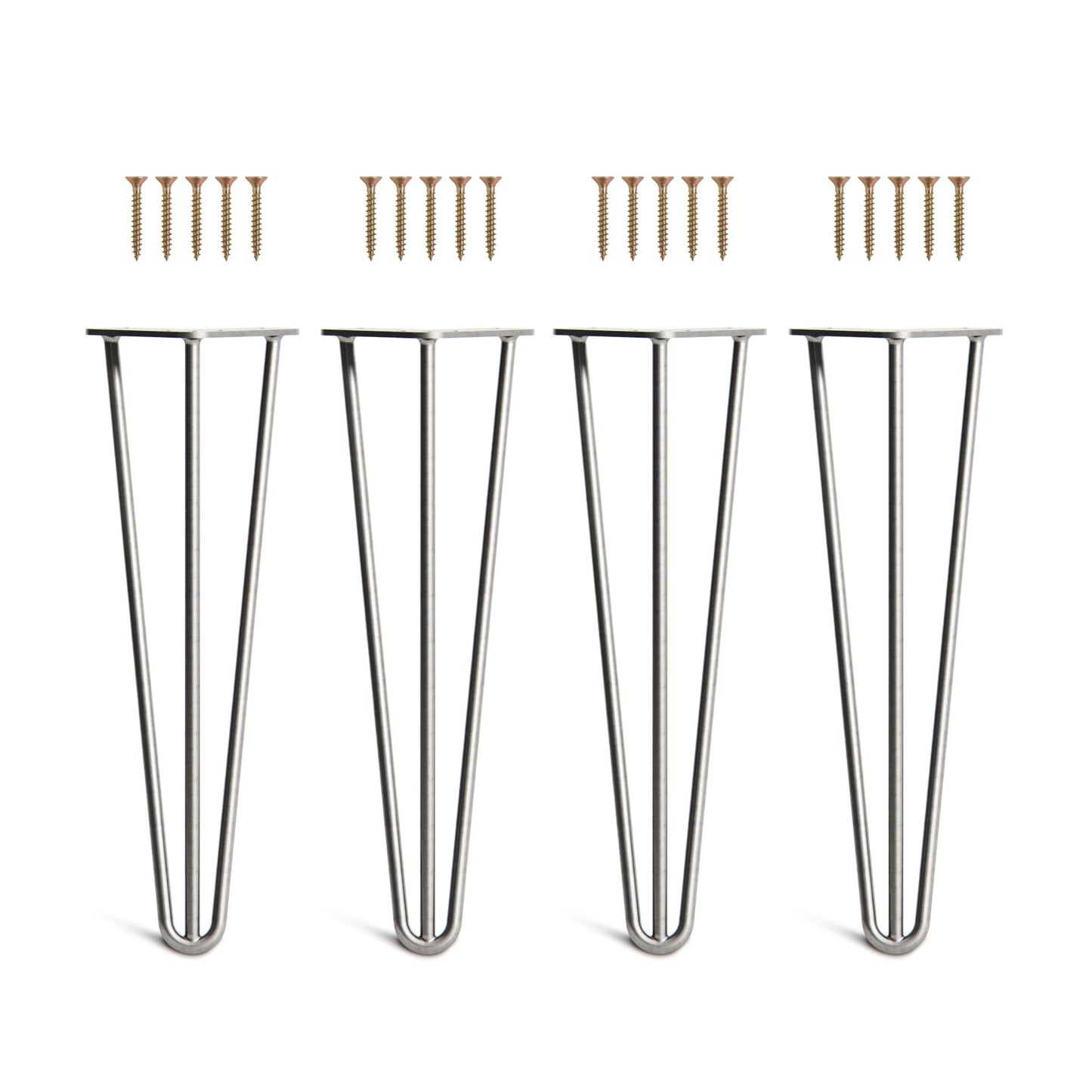 Set 4 picioare metalice masă Hairpin înălțime 45 cm