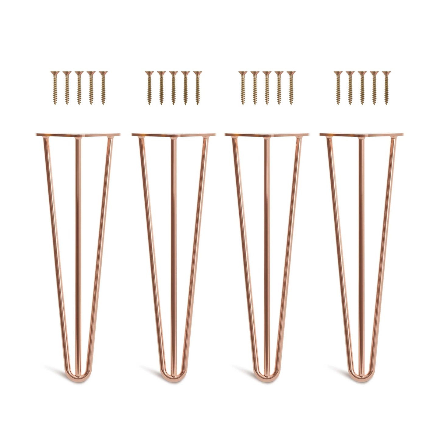 Set 4 picioare metalice masă Hairpin înălțime 45 cm