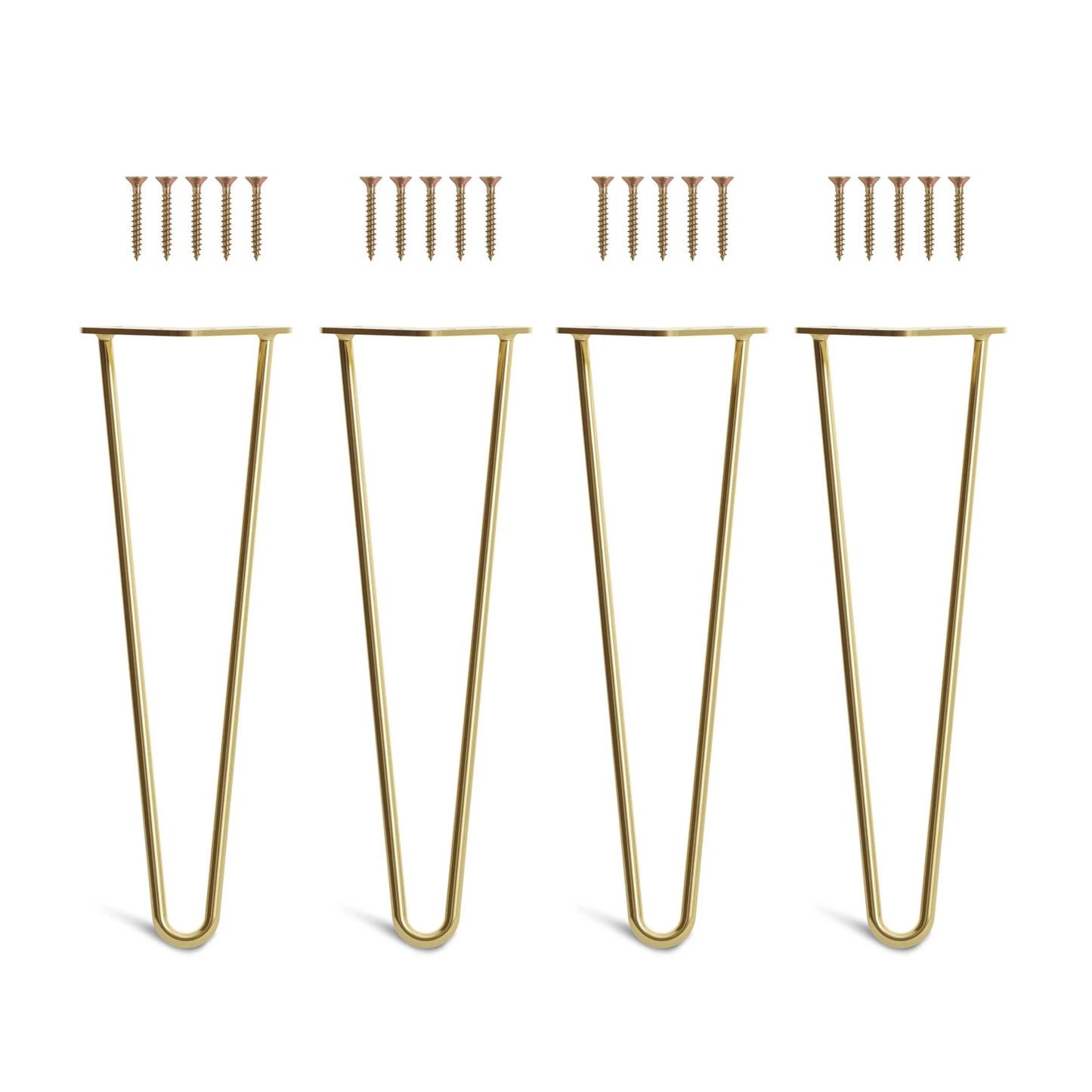 Set 4 picioare metalice masă Hairpin înălțime 45 cm