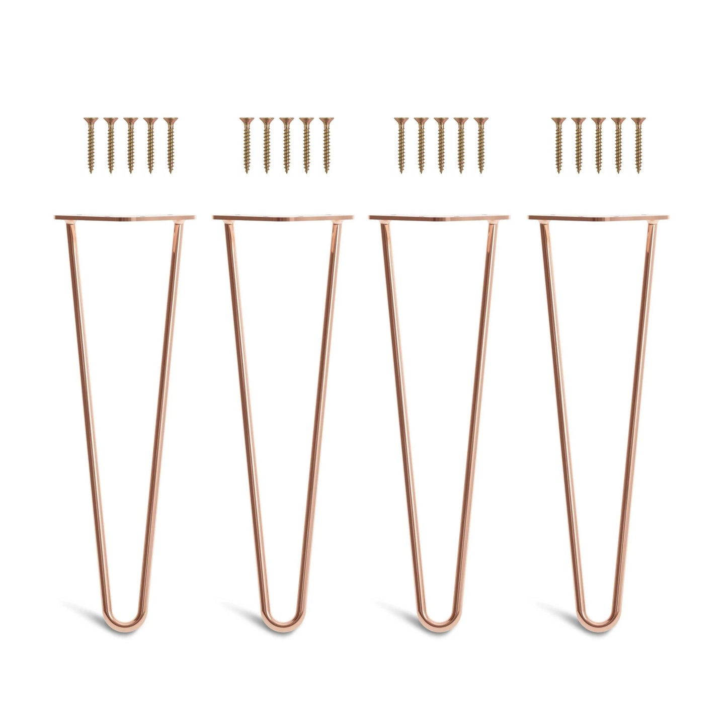 Set 4 picioare metalice masă Hairpin înălțime 45 cm