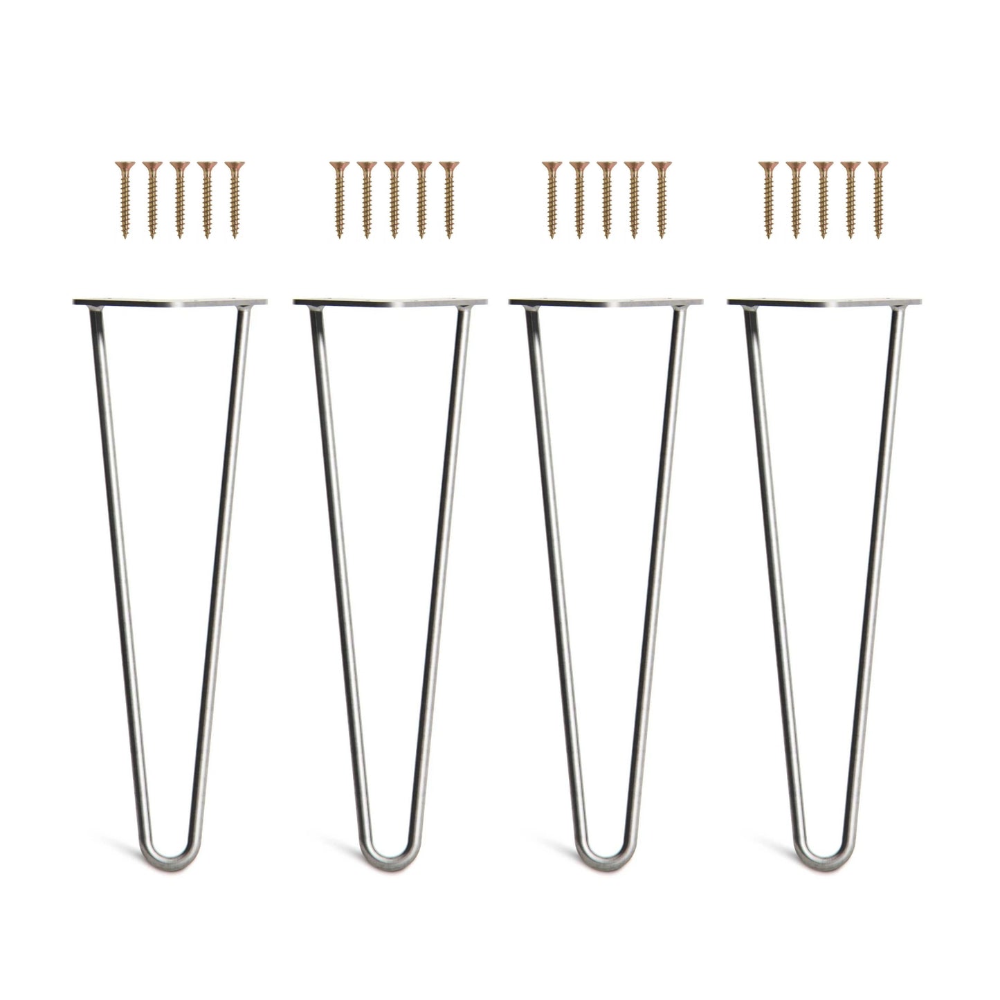 Set 4 picioare metalice masă Hairpin înălțime 45 cm