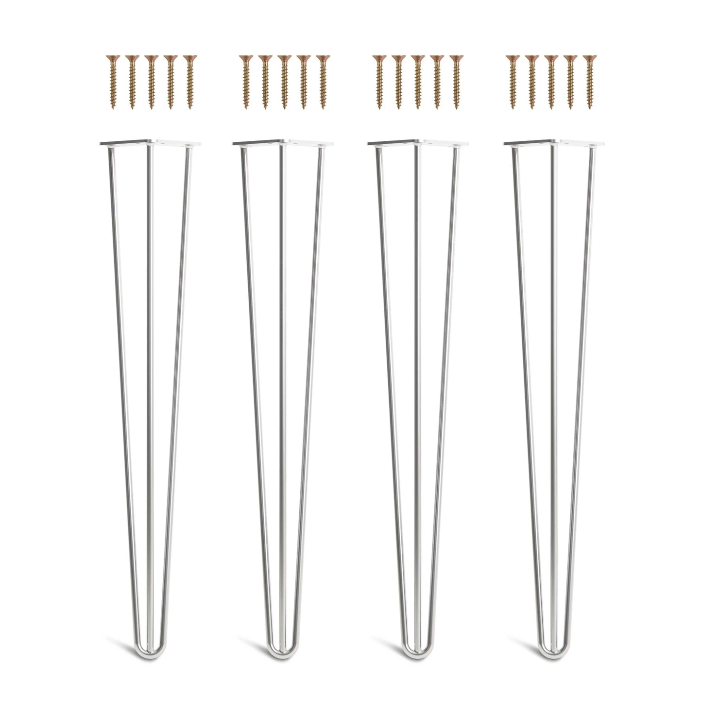 Set 4 picioare metalice masă Hairpin înălțime 72 cm