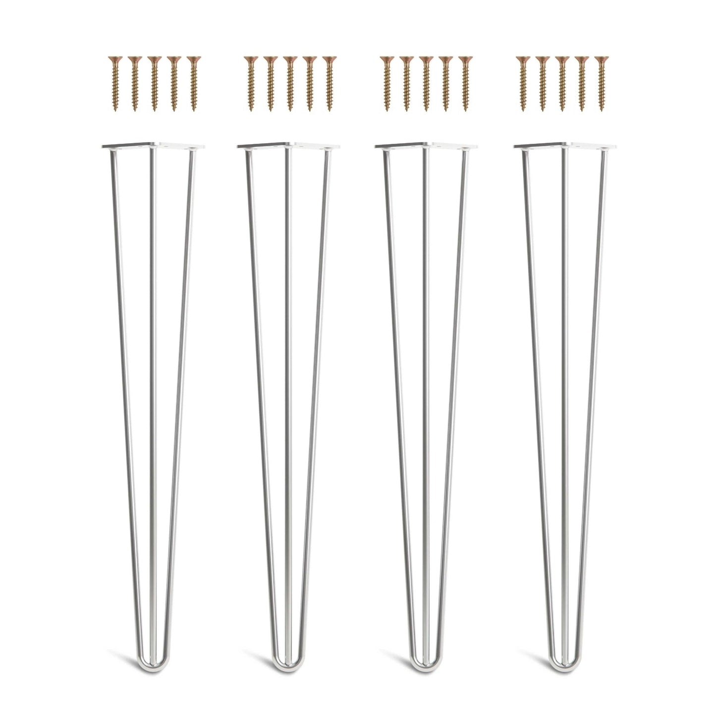 Set 4 picioare metalice masă Hairpin înălțime 71 cm