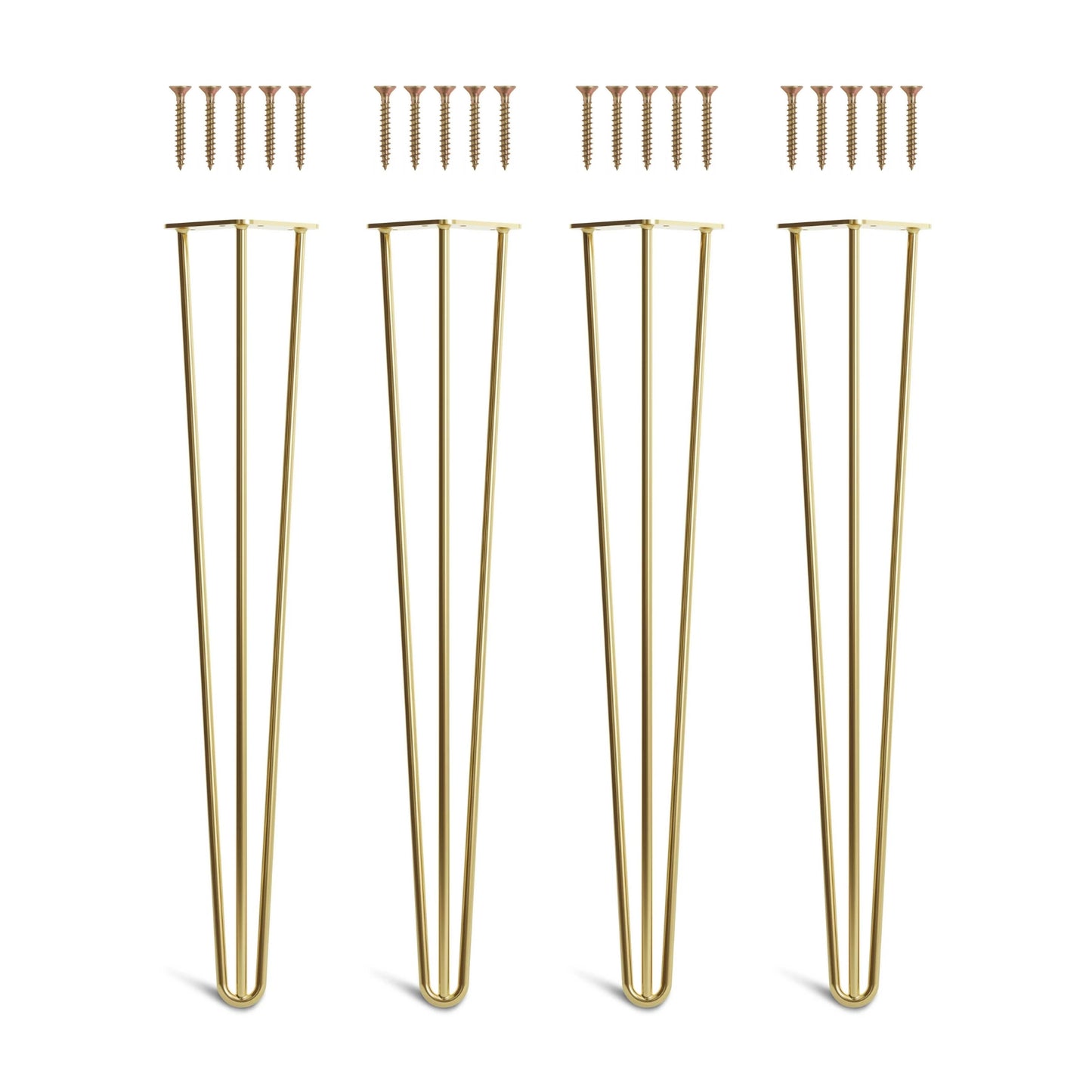 Set 4 picioare metalice masă Hairpin înălțime 72 cm