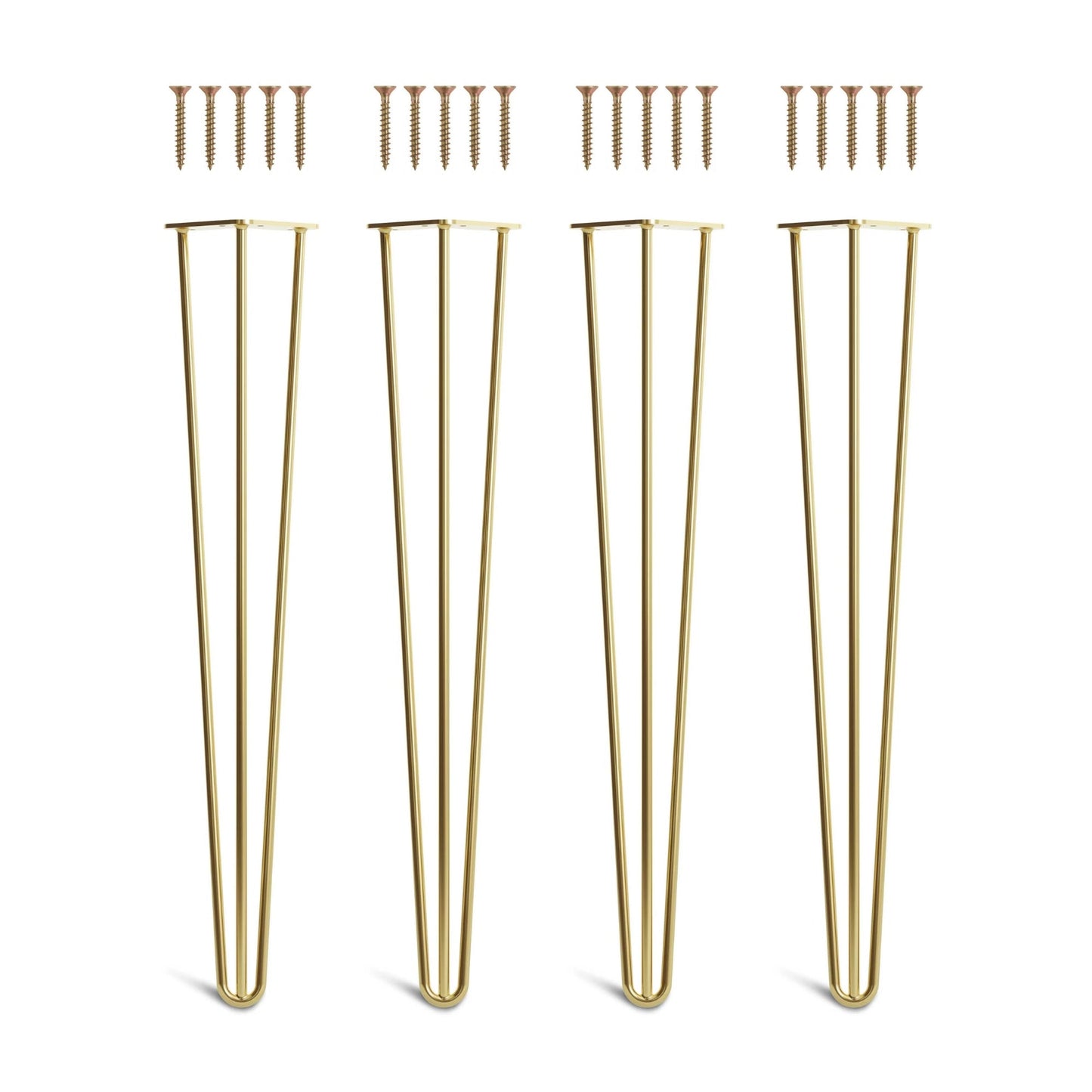 Set 4 picioare metalice masă Hairpin înălțime 71 cm