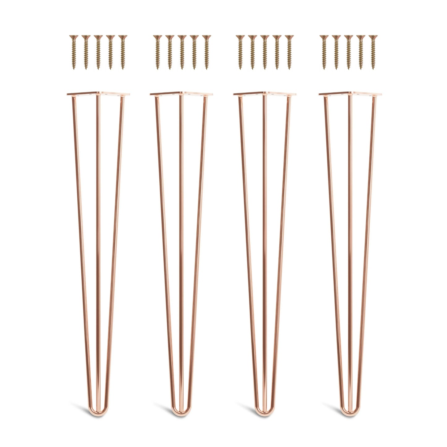 Set 4 picioare metalice masă Hairpin înălțime 72 cm