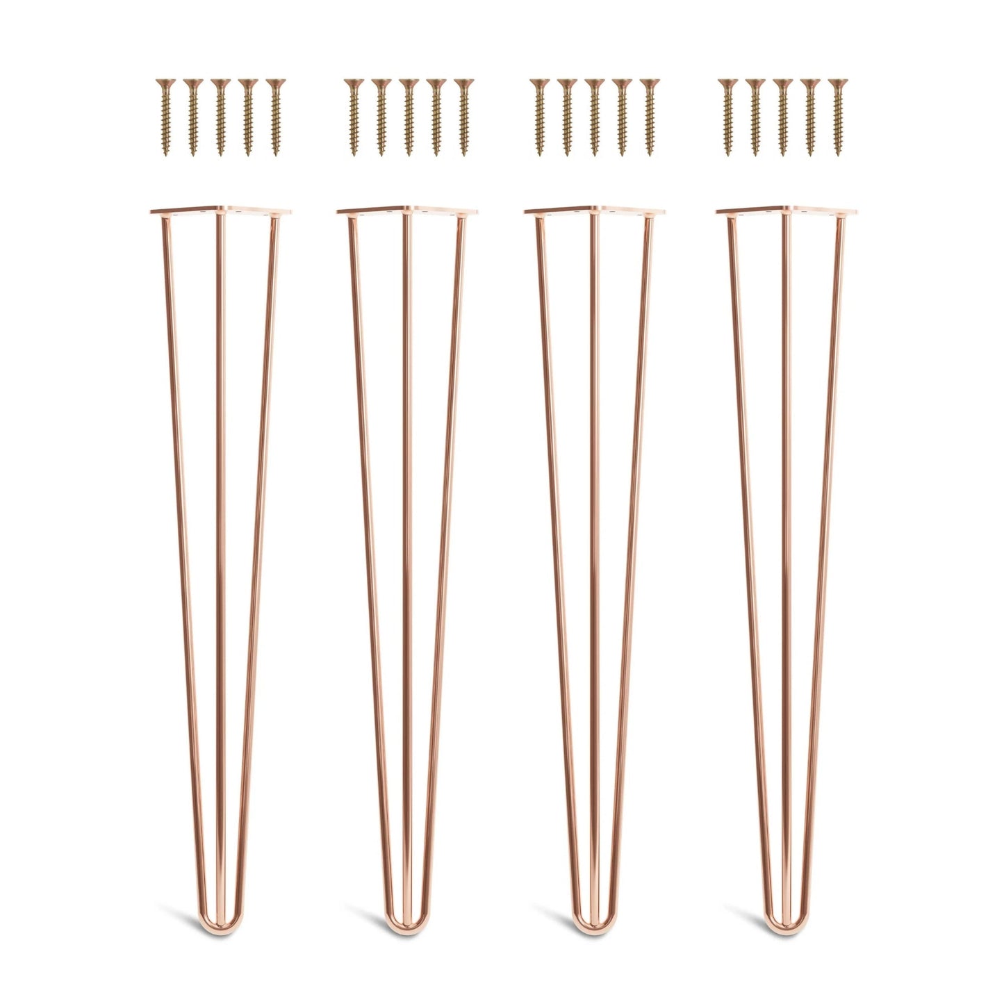 Set 4 picioare metalice masă Hairpin înălțime 71 cm