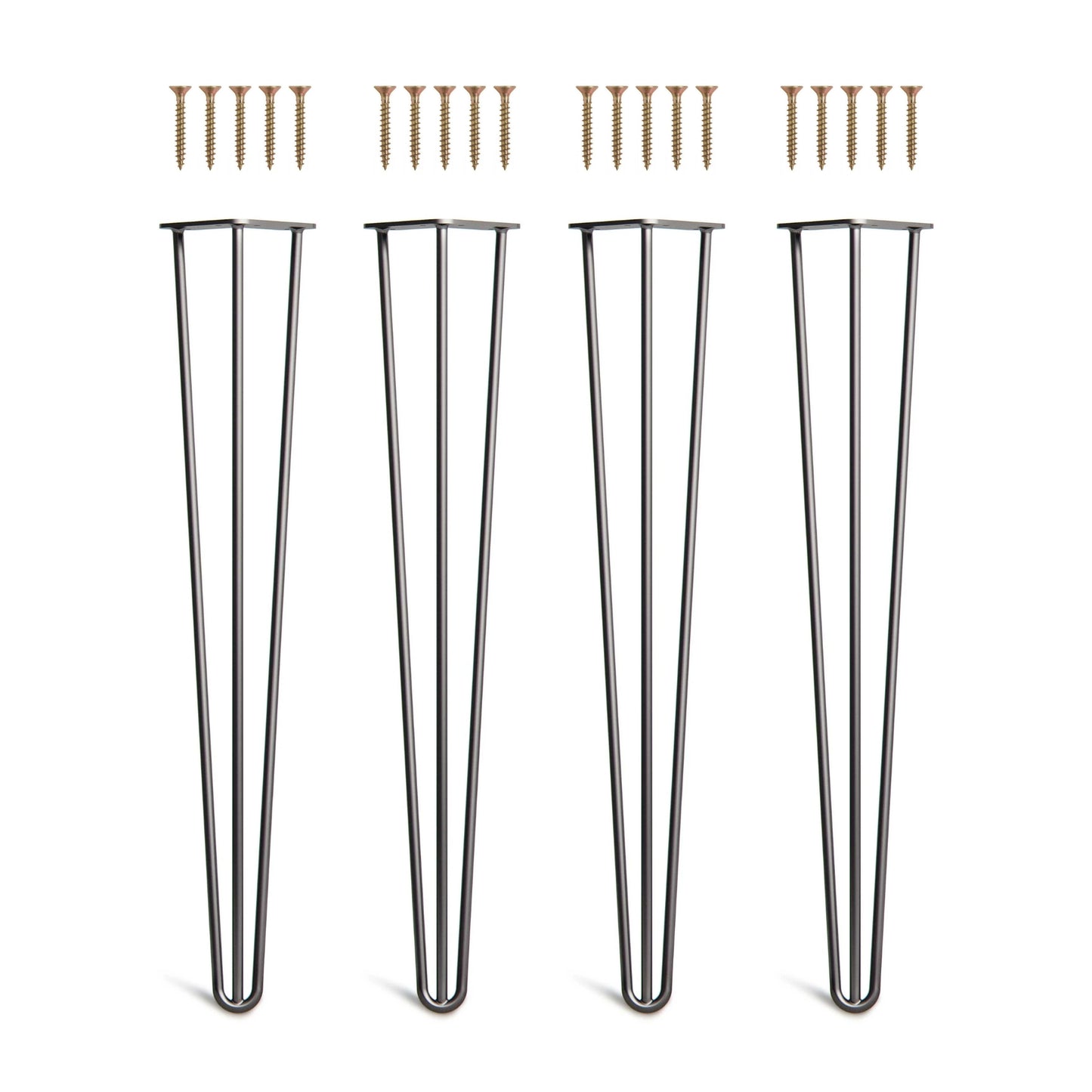 Set 4 picioare metalice masă Hairpin înălțime 72 cm