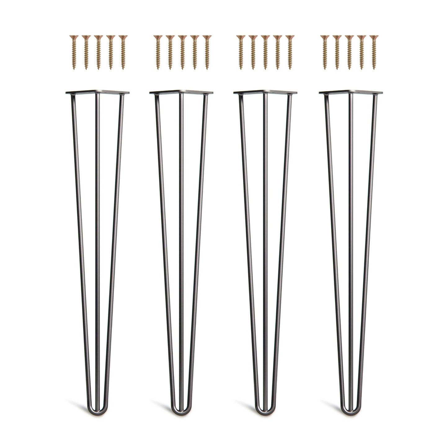 Set 4 picioare metalice masă Hairpin înălțime 71 cm