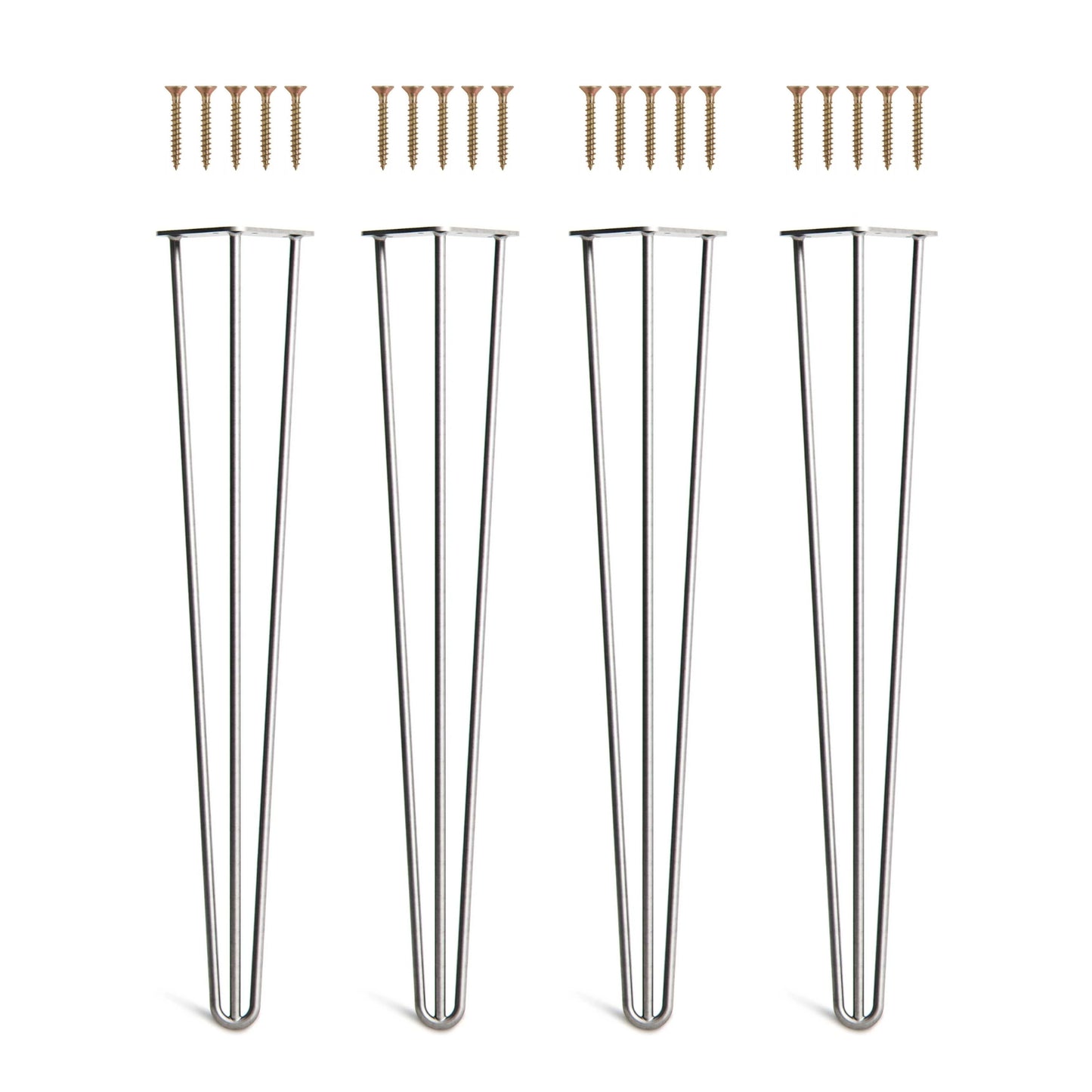 Set 4 picioare metalice masă Hairpin înălțime 72 cm