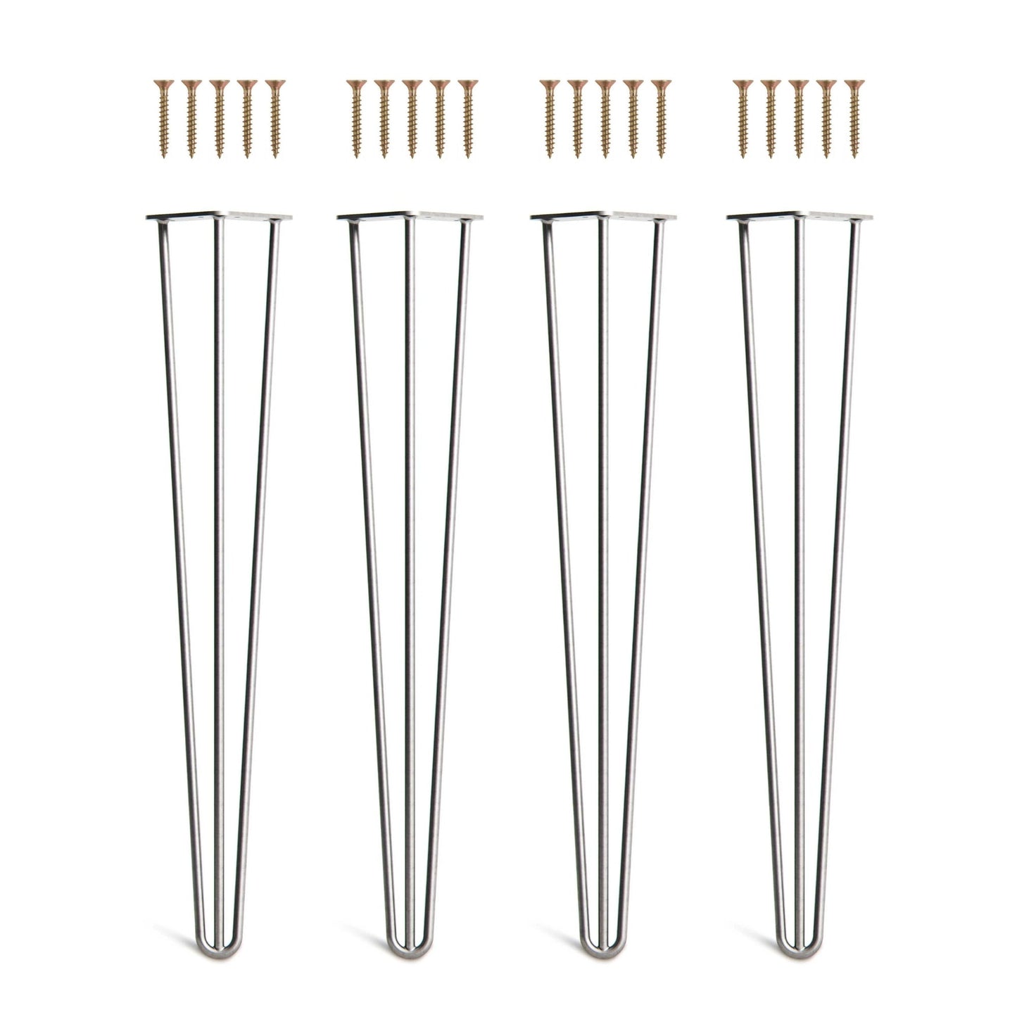 Set 4 picioare metalice masă Hairpin înălțime 71 cm