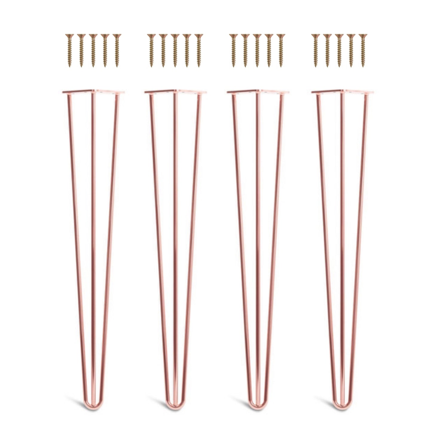 Set 4 picioare metalice masă Hairpin înălțime 72 cm